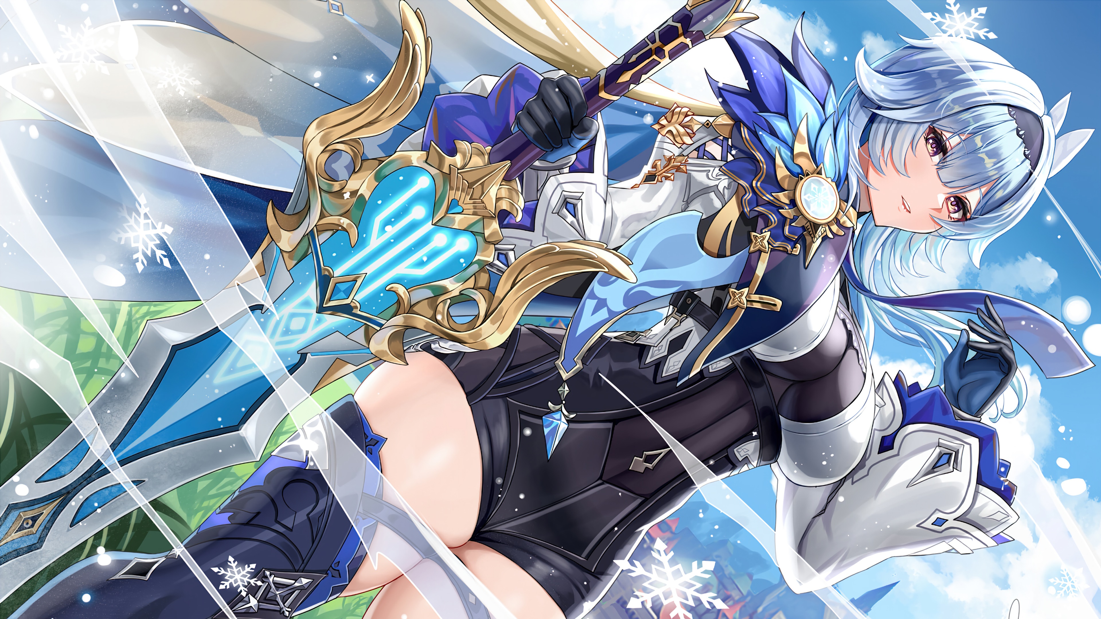 eula, sword, genshin impact, 4k, pc Gallery HD Wallpaper