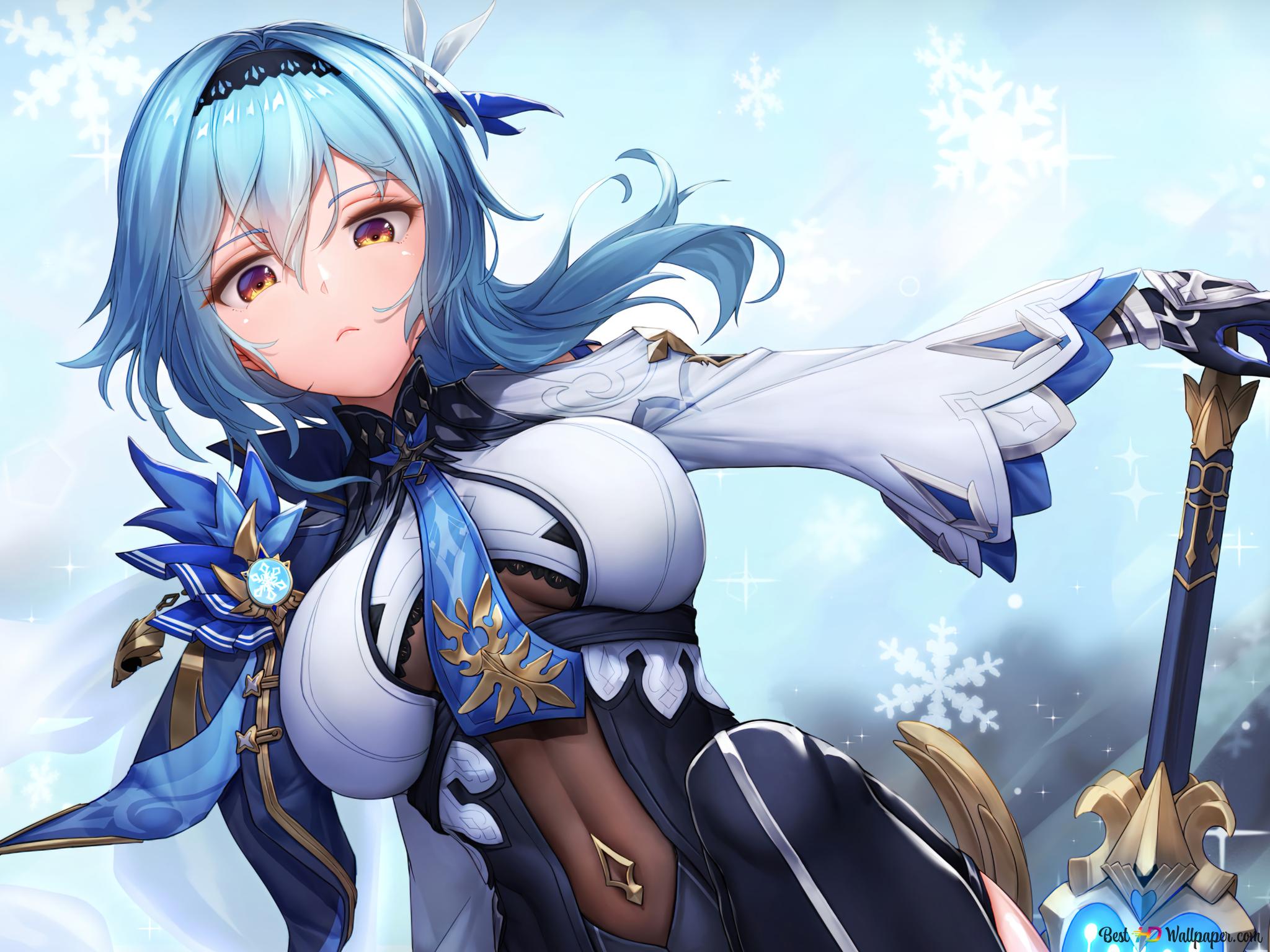 Eula Impact (Anime Video Game) 4K wallpaper download