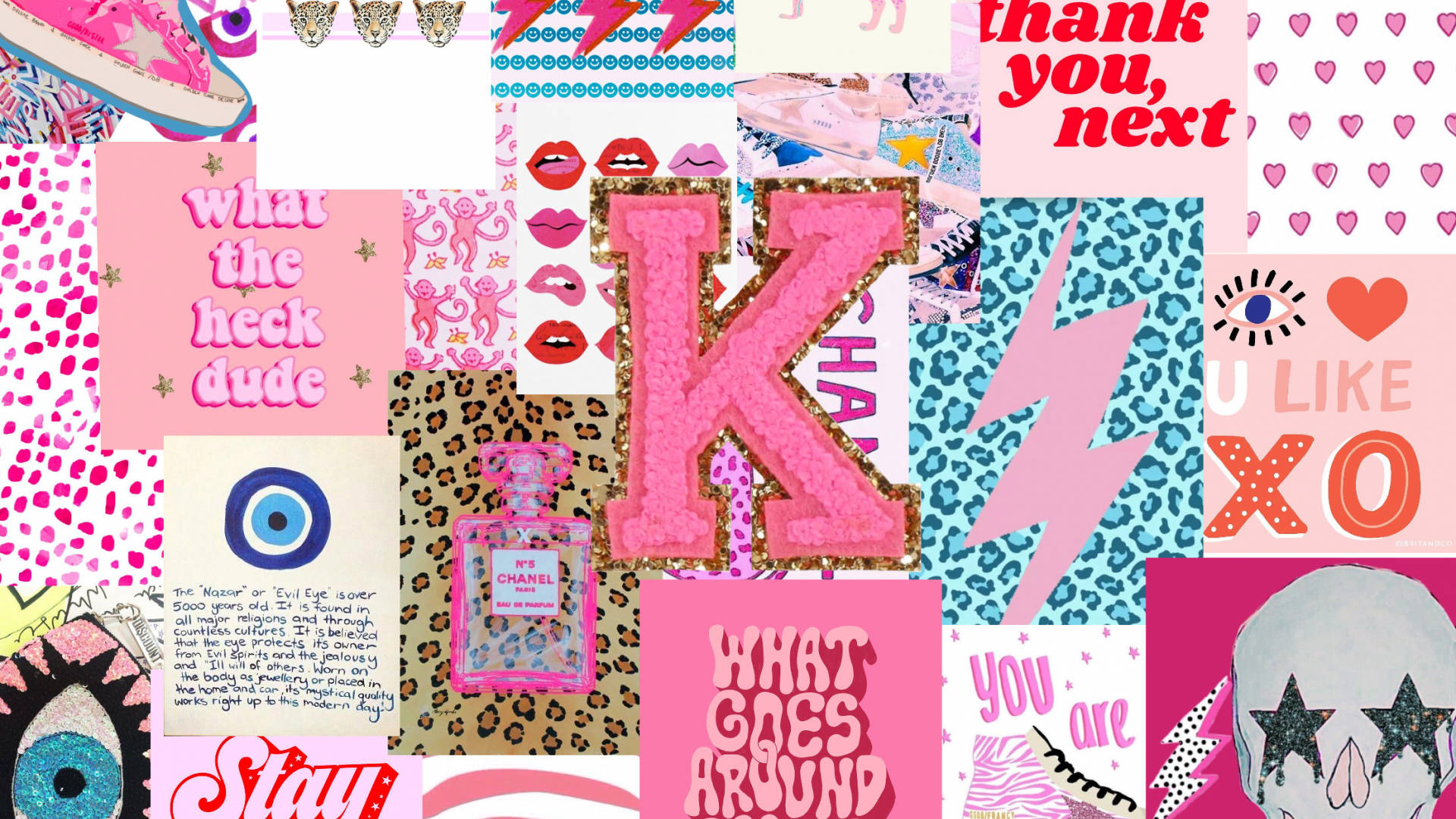 Download Amazing Pink Preppy Collage Wallpaper