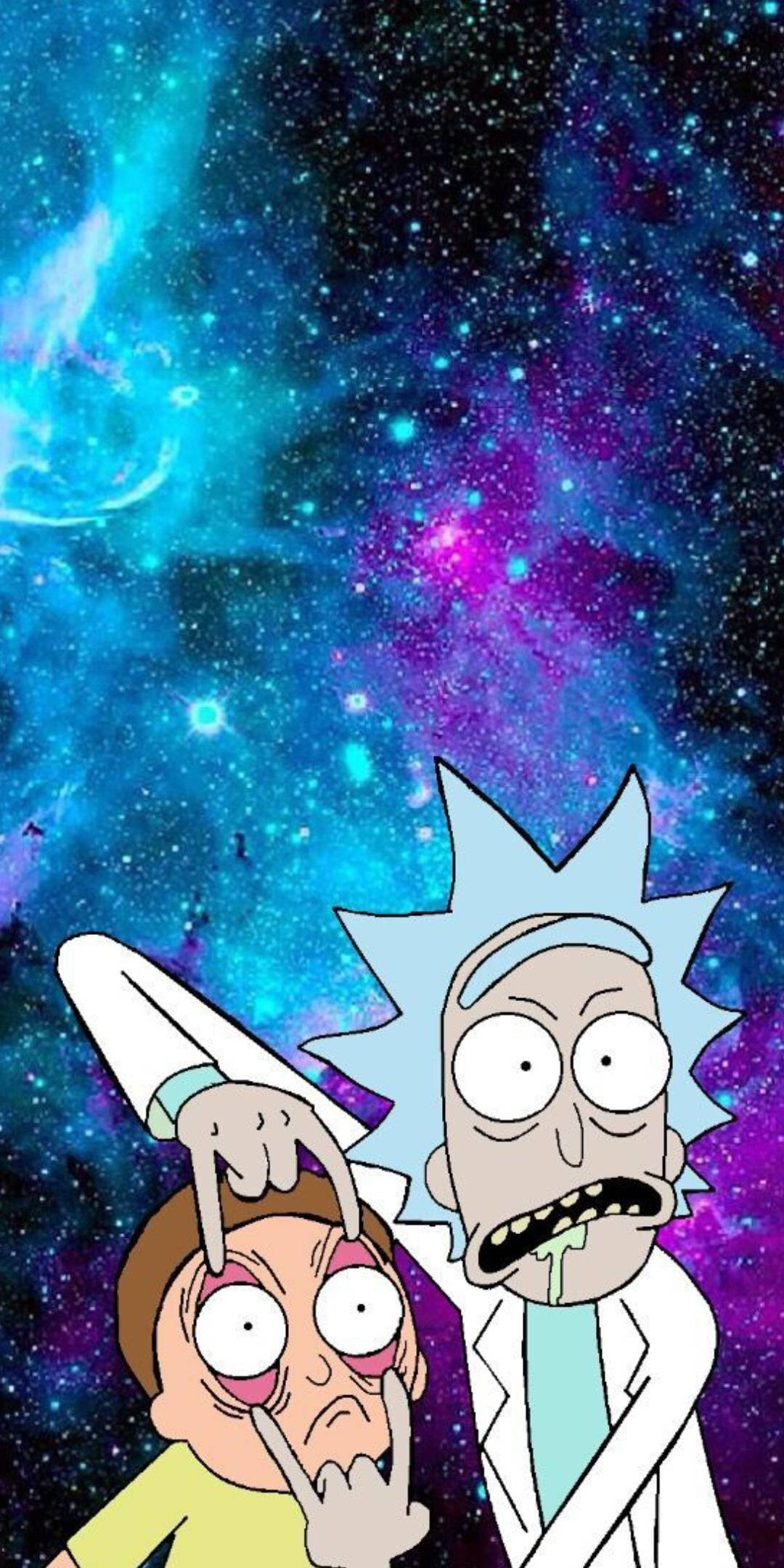 Download Rick And Morty Stoner Galaxy Wallpaper