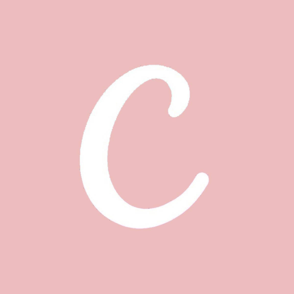 Download Pink Minimalist Letter C Wallpaper