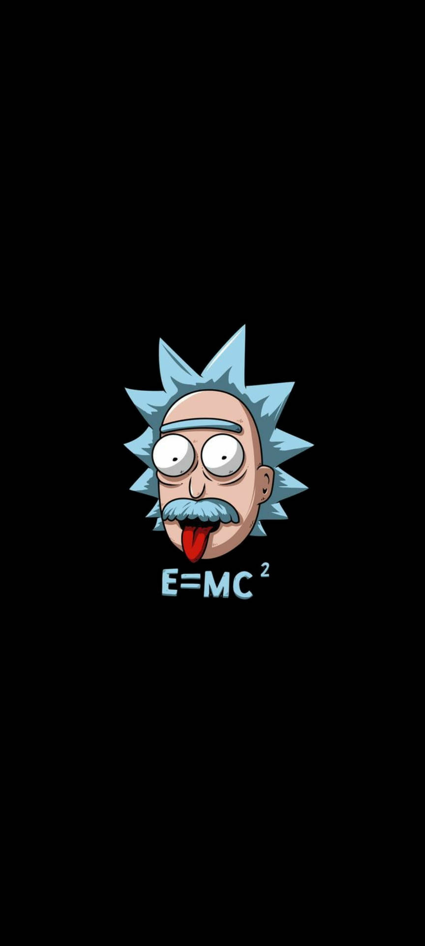 Download Rick And Morty Cool Einstein Poster Wallpaper