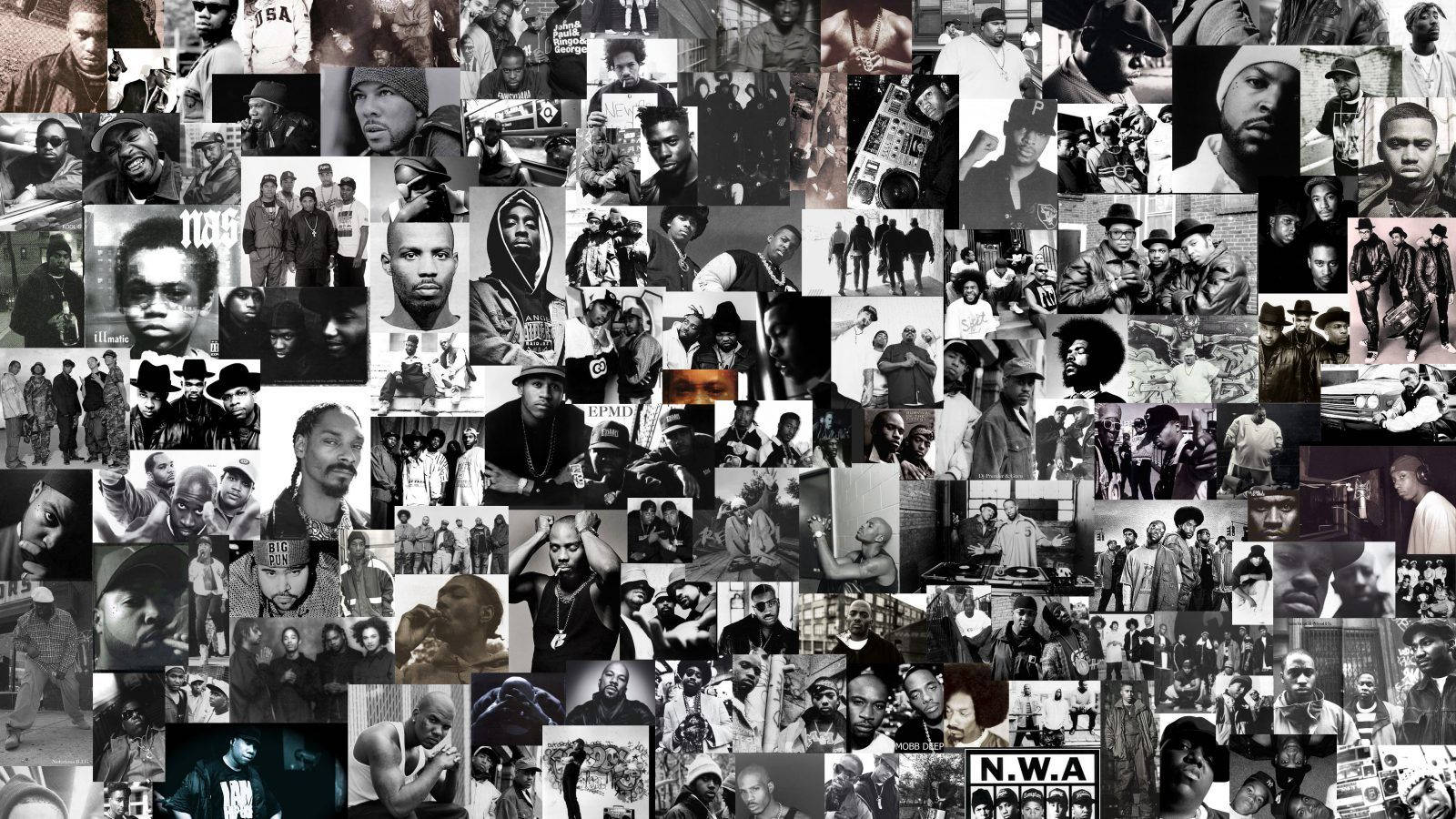 Download Old School Hip Hop Artists Collage Wallpaper