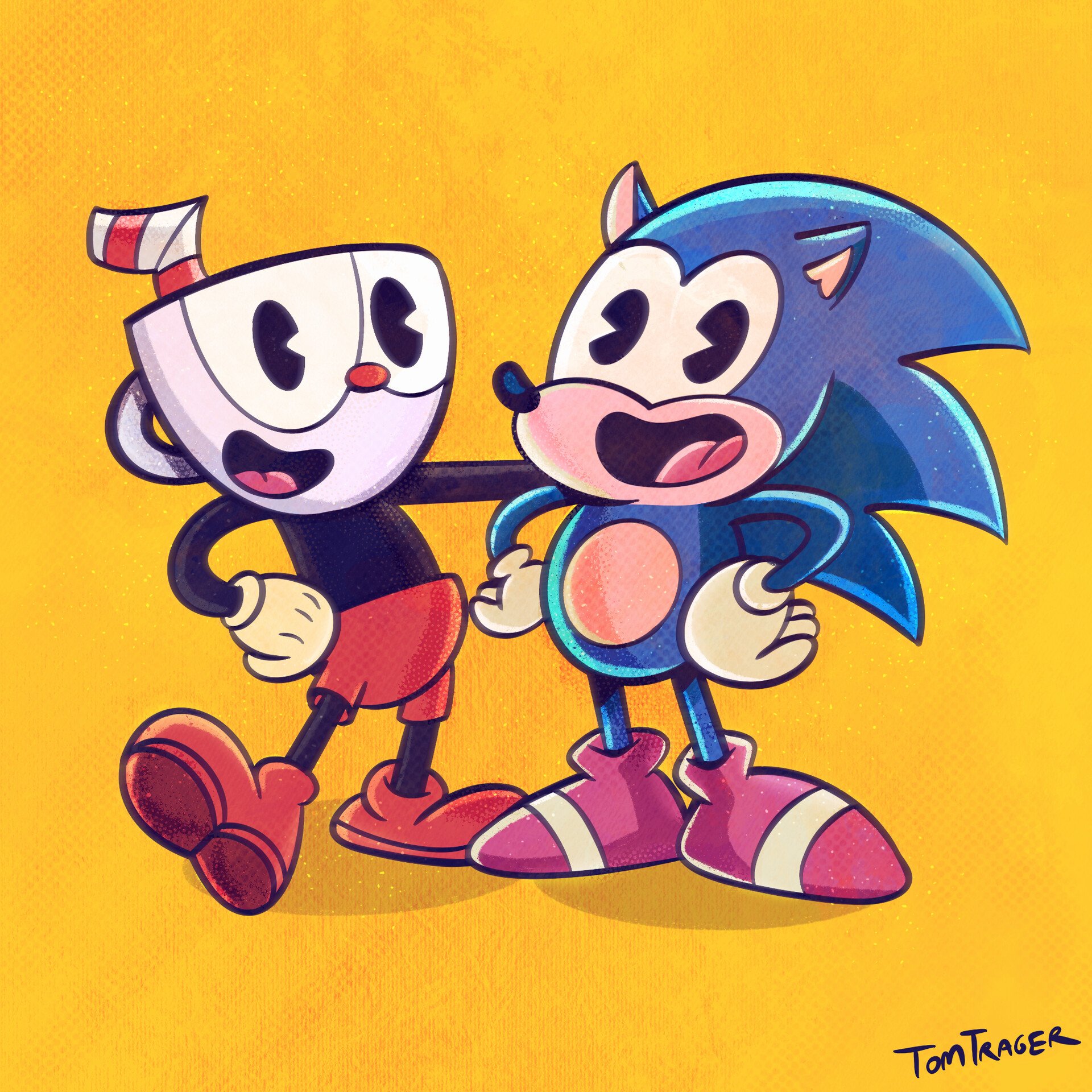 Cuphead Vs Sonic Wallpapers Wallpaper Cave