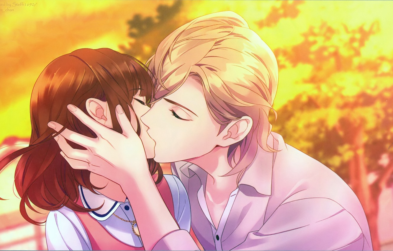 Anime Couple Kiss Cheek GIF  Anime Couple Kiss Cheek  Discover  Share  GIFs