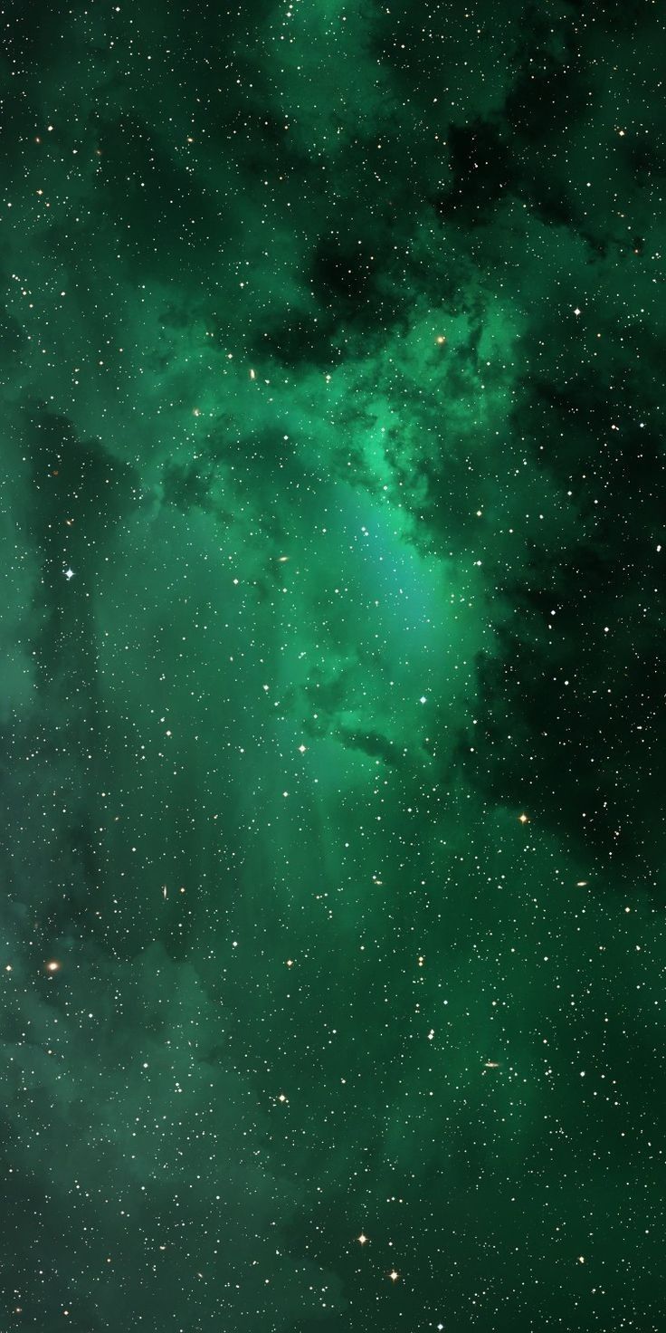 Galaxy Green iPhone Wallpaper