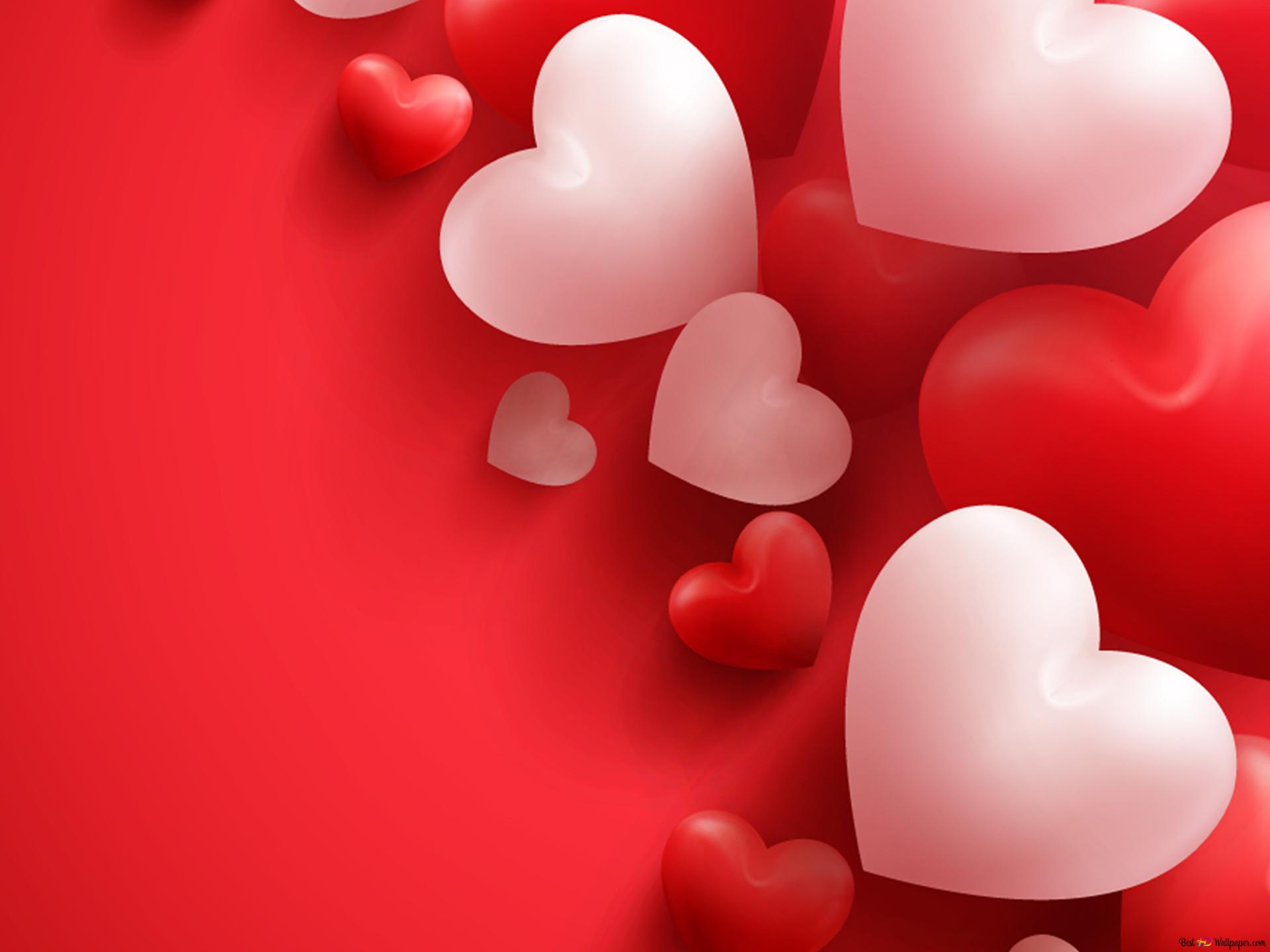 Valentine's day hearts 4K wallpaper download
