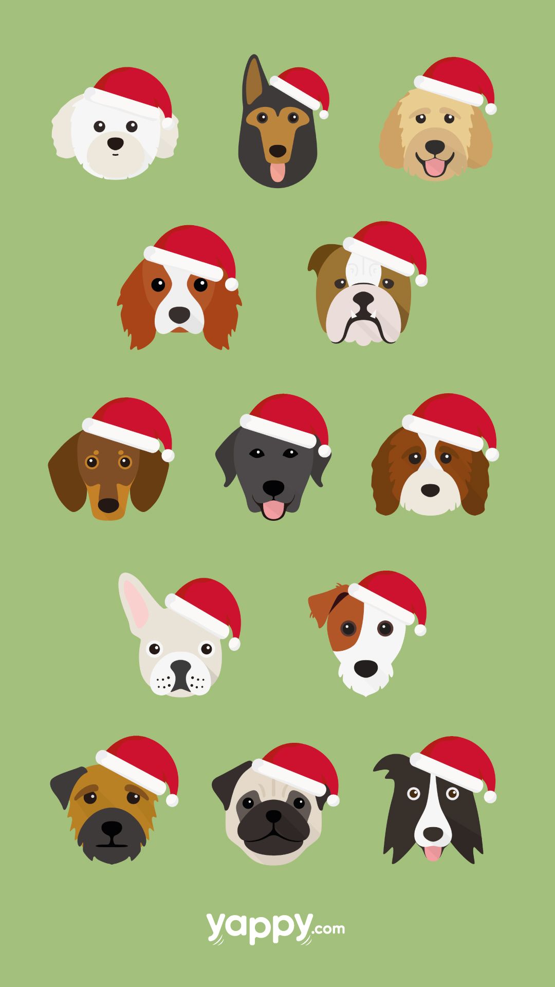 Christmas Dog Phone Wallpaper