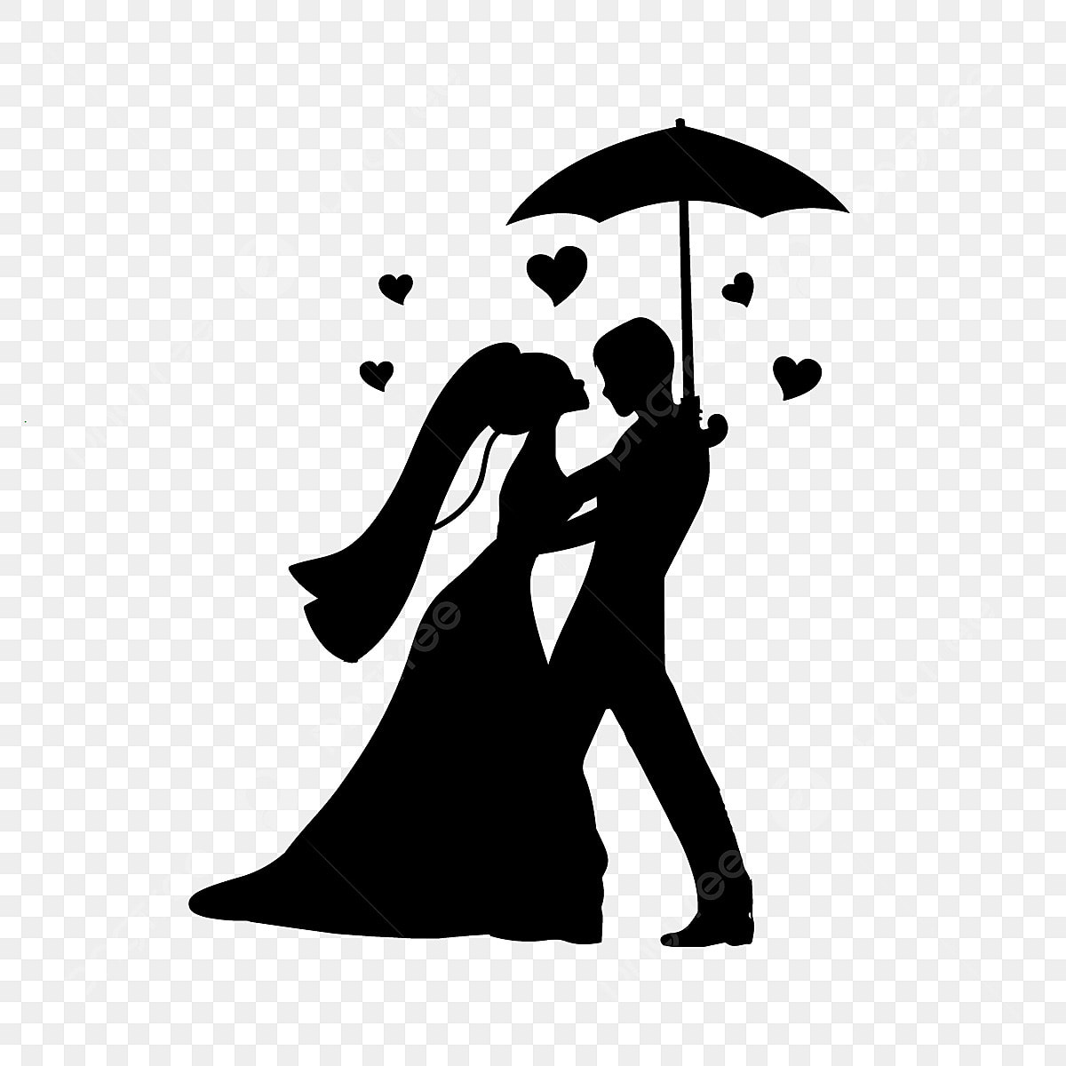 Black Cartoon Couple Embracing PNG Image, Cartoon Clipart, Lovers, Embrace PNG Transparent Background