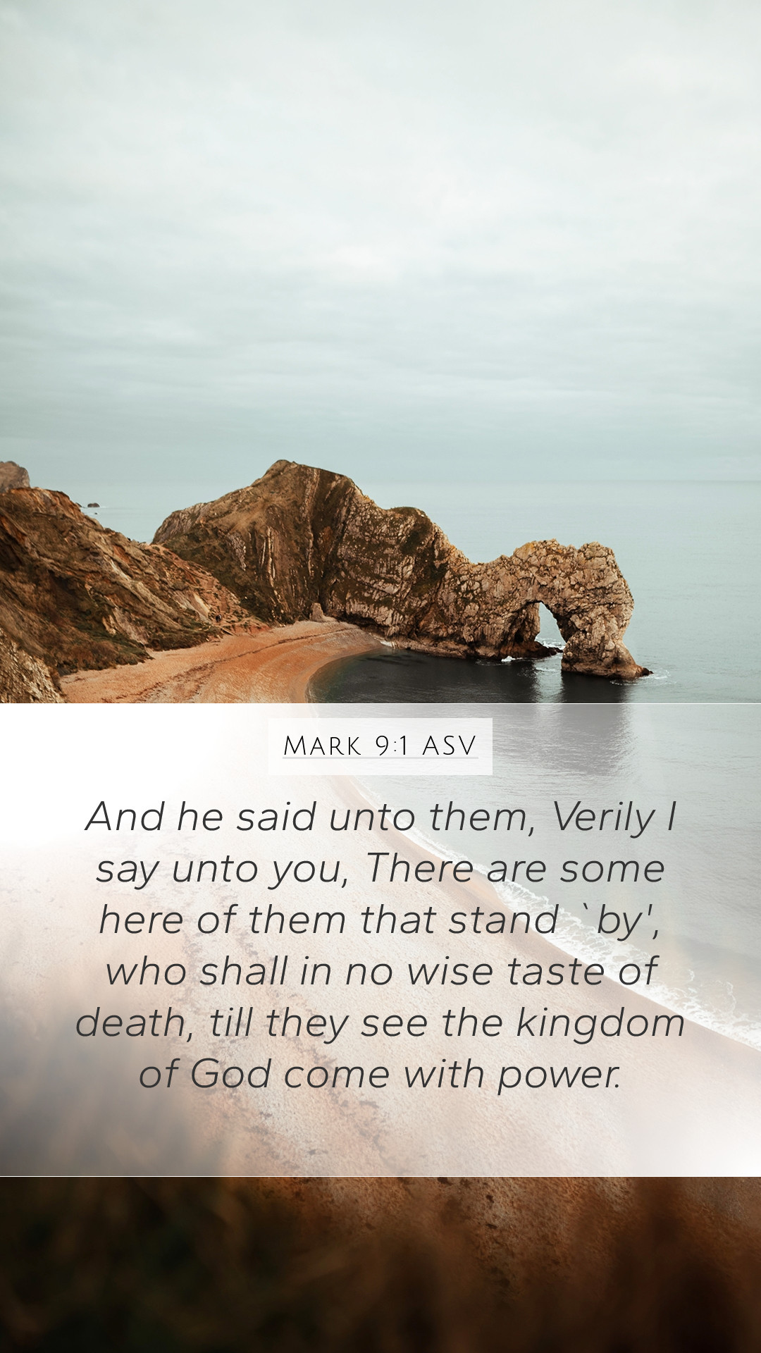 Mark 9:1 ASV Mobile Phone Wallpaper he said unto them, Verily I say unto you