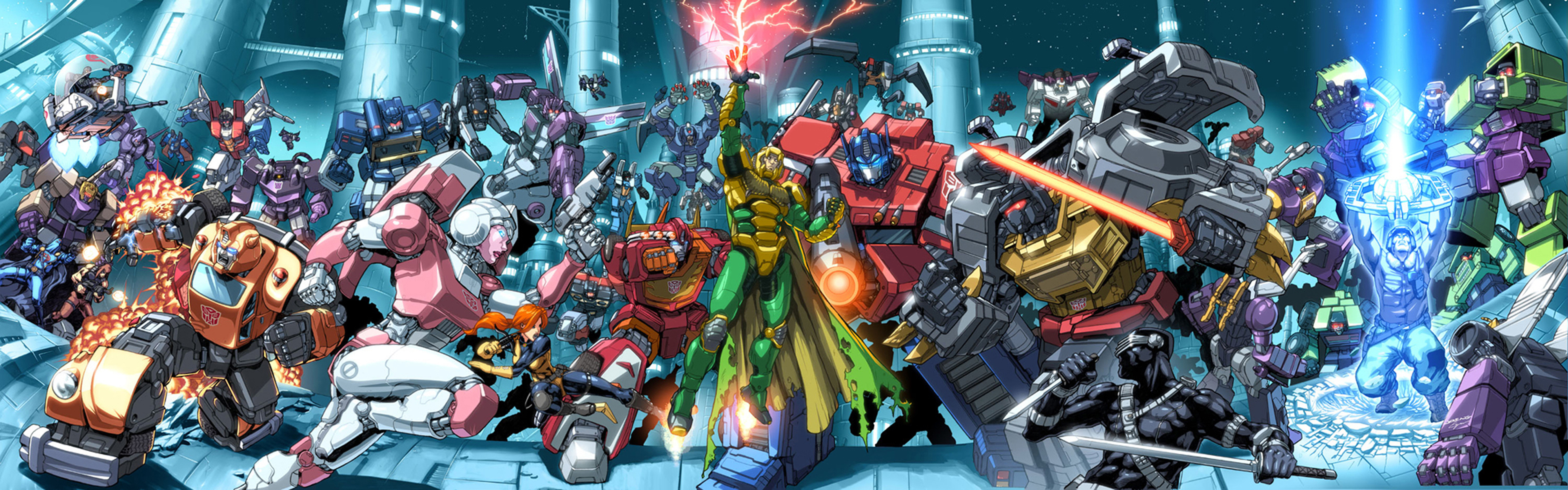 multi, Monitor, Dual, Screen, Gi, Joe, Vs, Transformers, Comics, Superhero, Weapons Wallpaper HD / Desktop and Mobile Background