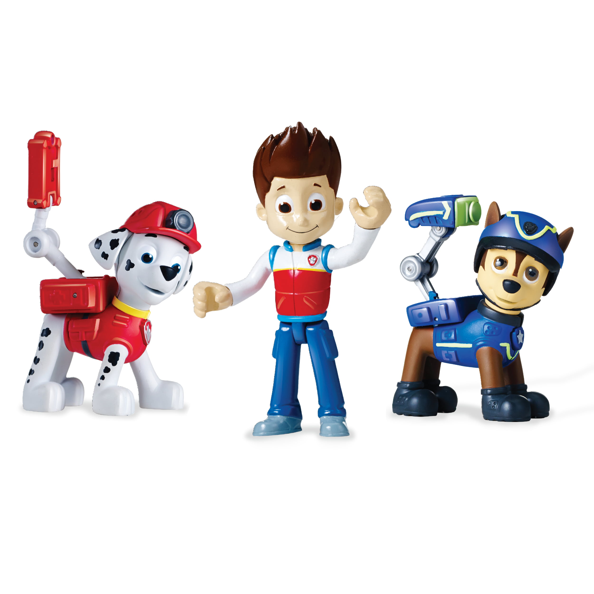 Paw Patrol Action Pack Pups Figure Set, 3 Pack, Ryder, Chase And Marshall
