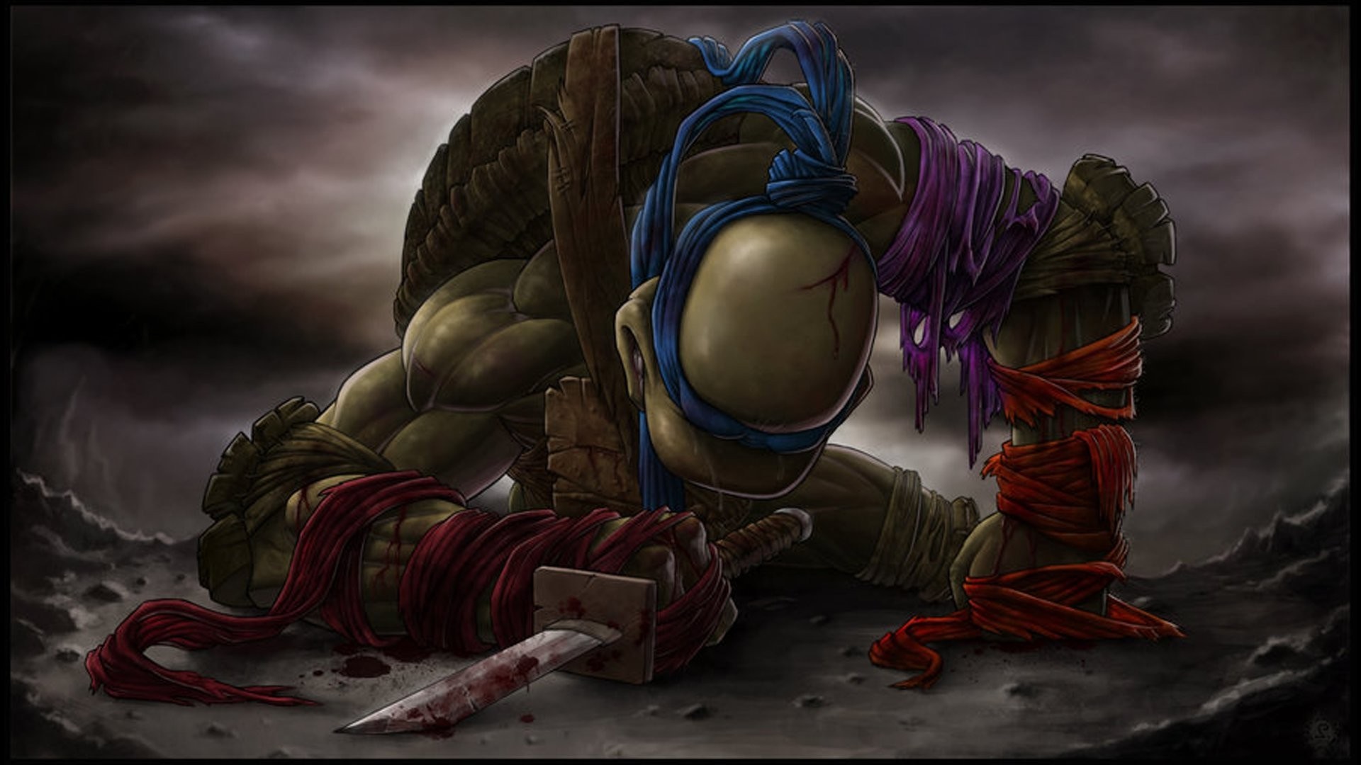 comics, Teenage Mutant Ninja Turtles, darkness, screenshot, computer wallpaper, fictional character, comic book Gallery HD Wallpaper