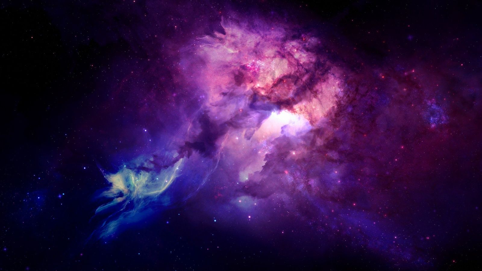 Blue Purple Space Wallpaper