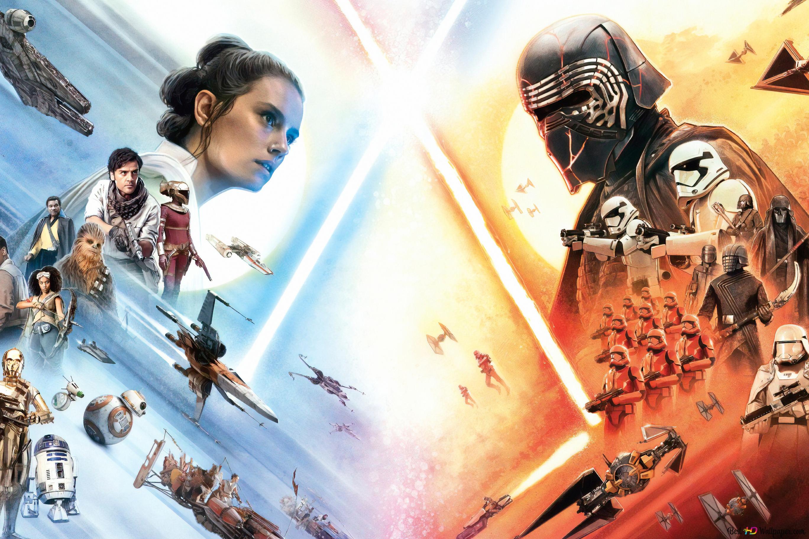 Star wars 2019, The rise of skywalker Ren vs. Kylo 4K wallpaper download