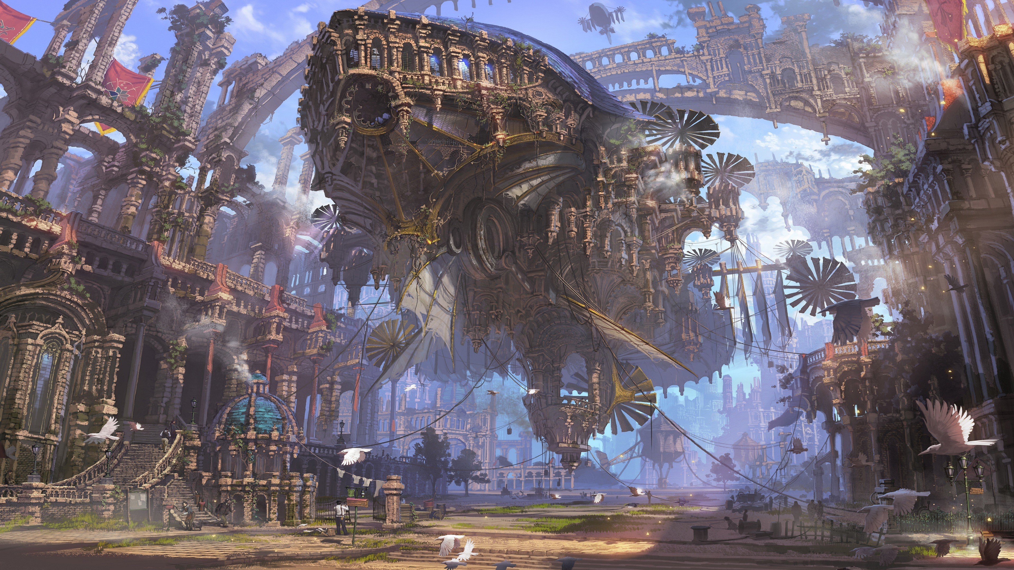 4K Sci Fi Steampunk Wallpaper and Background Image