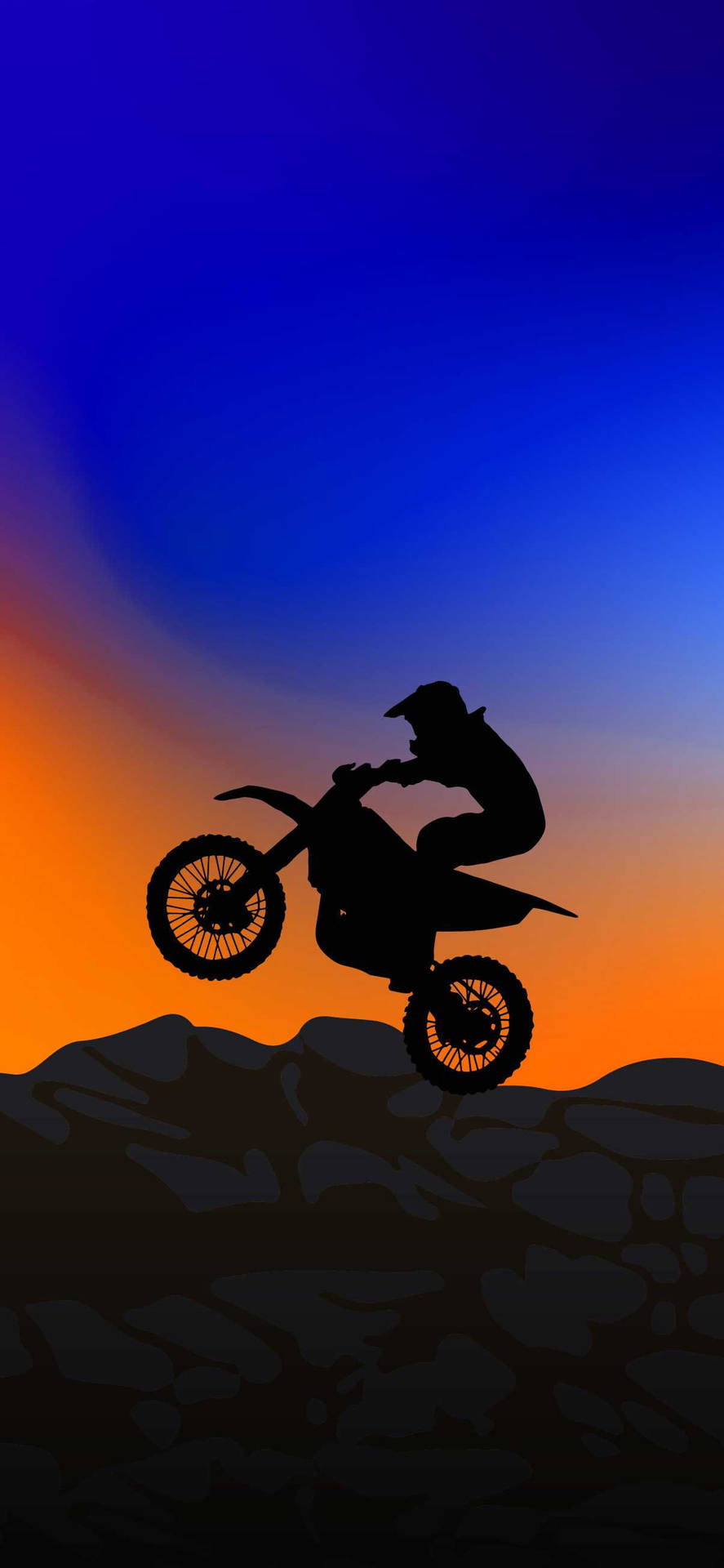 Dirt bike silhouette