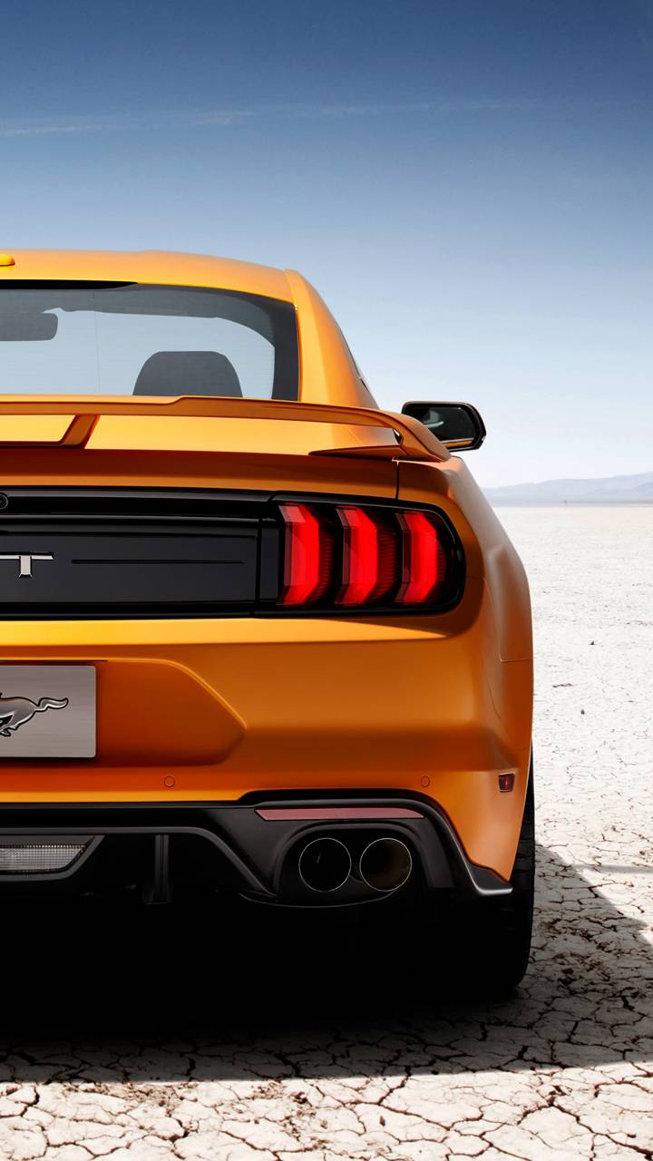 Orange Mustang Wallpaper