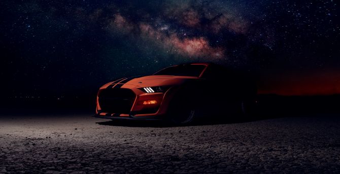 Wallpaper Ford Mustang, Orange Car, Off Road 2020 Desktop Wallpaper, HD Image, Picture, Background, Fab10f