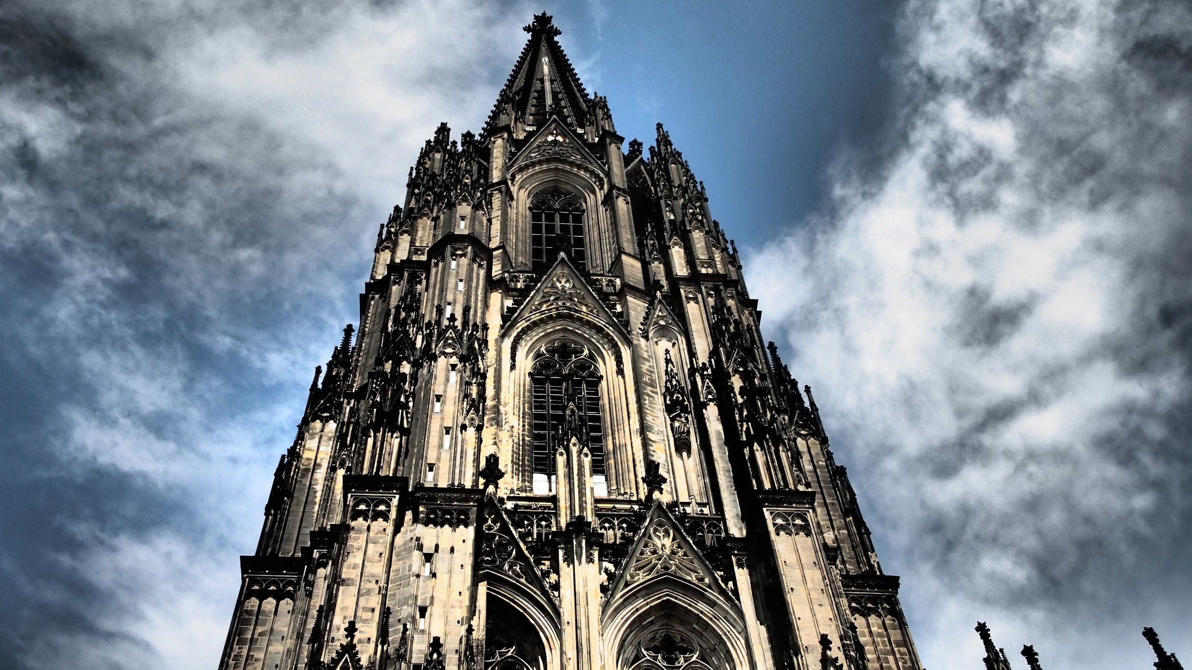Wallpaper Cologne Cathedral, Germany, Cologne, Europe, sky, 4k, Architecture