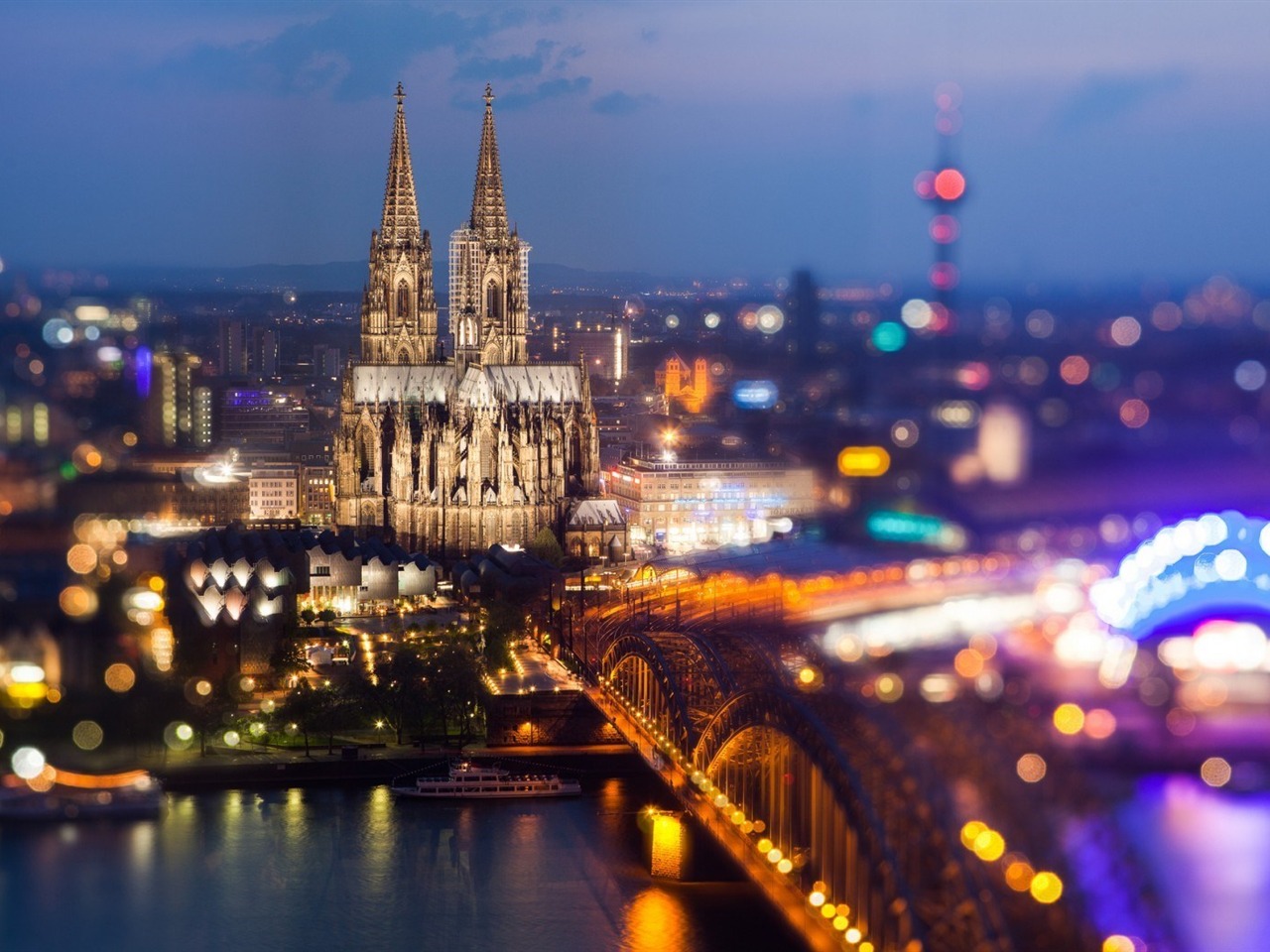 Cologne Cathedral Hohenzollern Bridge City HD Wallpaper