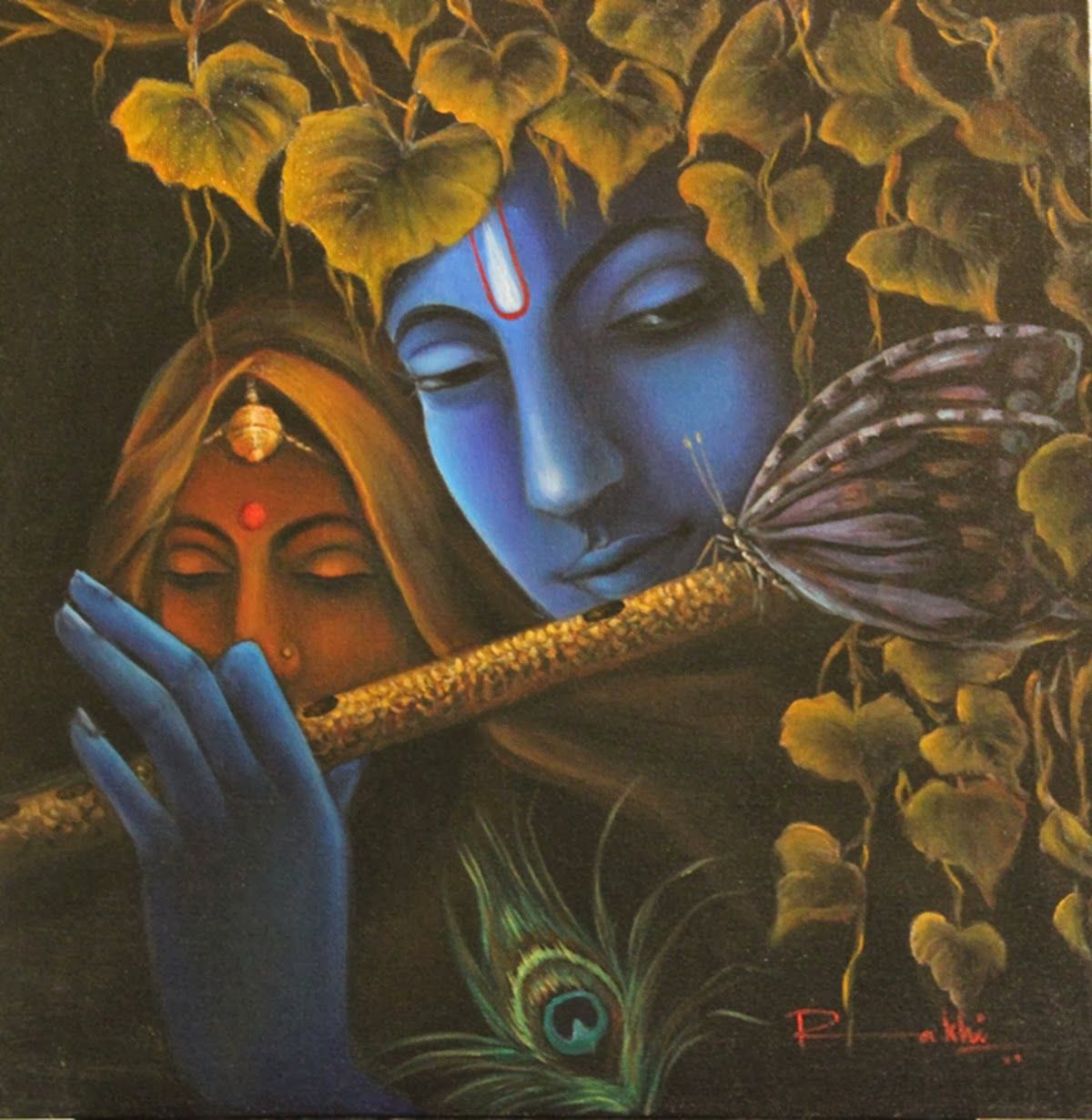 Krishna HD Wallpaper, HD Wallpaper. Krishna painting, Krishna radha painting, Lord krishna image