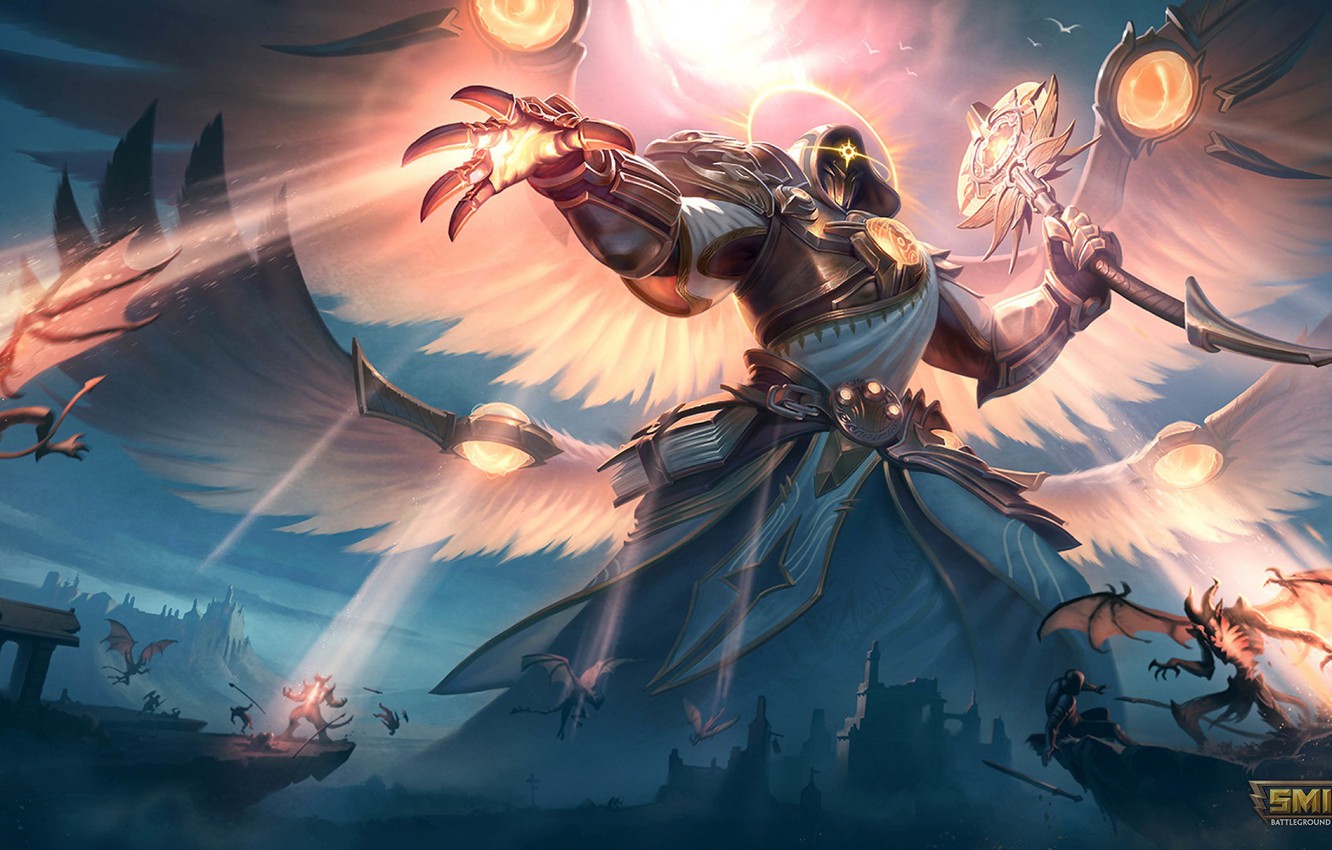 Wallpaper wings, Smite, the God of the sun image for desktop, section игры
