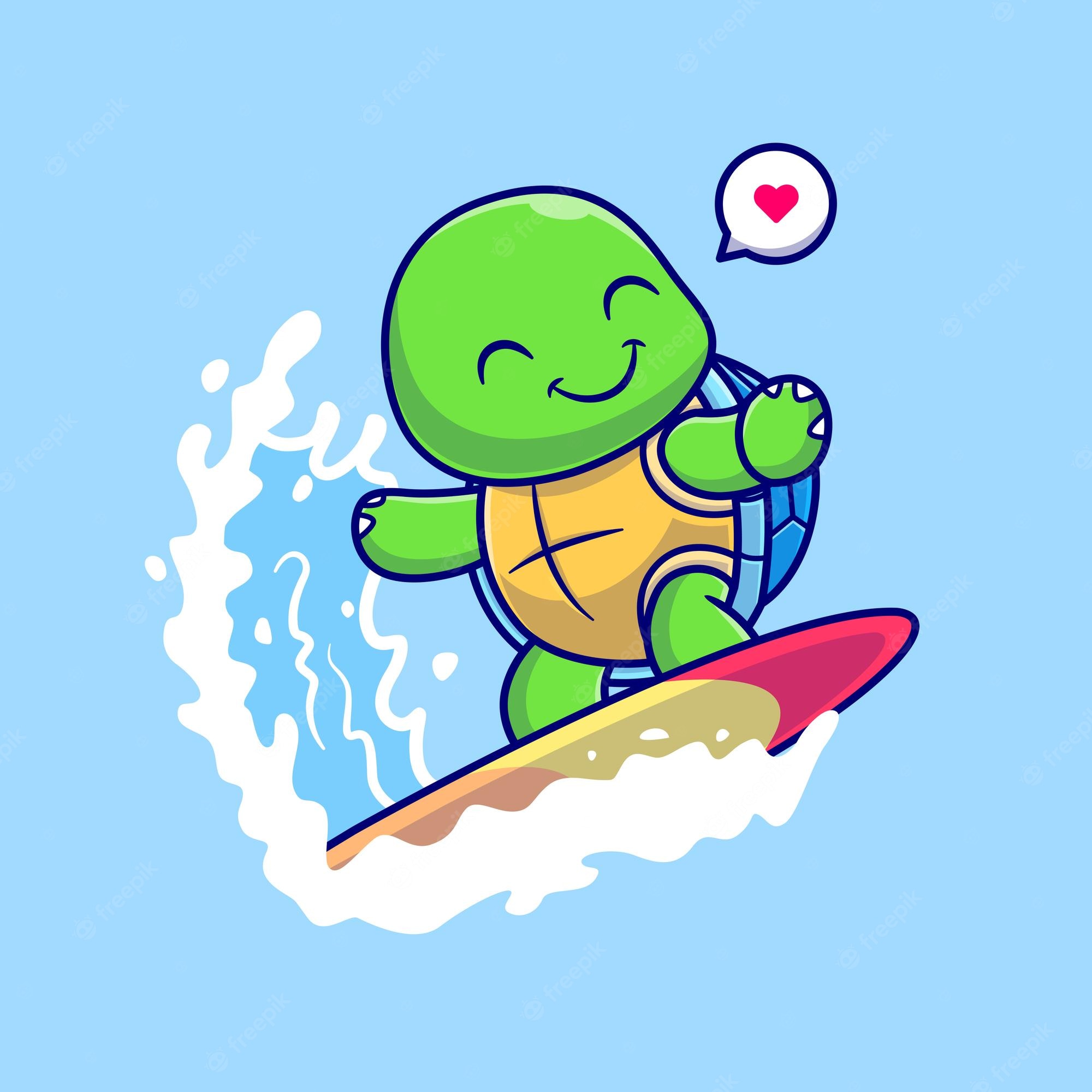 Cute Turtle Cartoon Image
