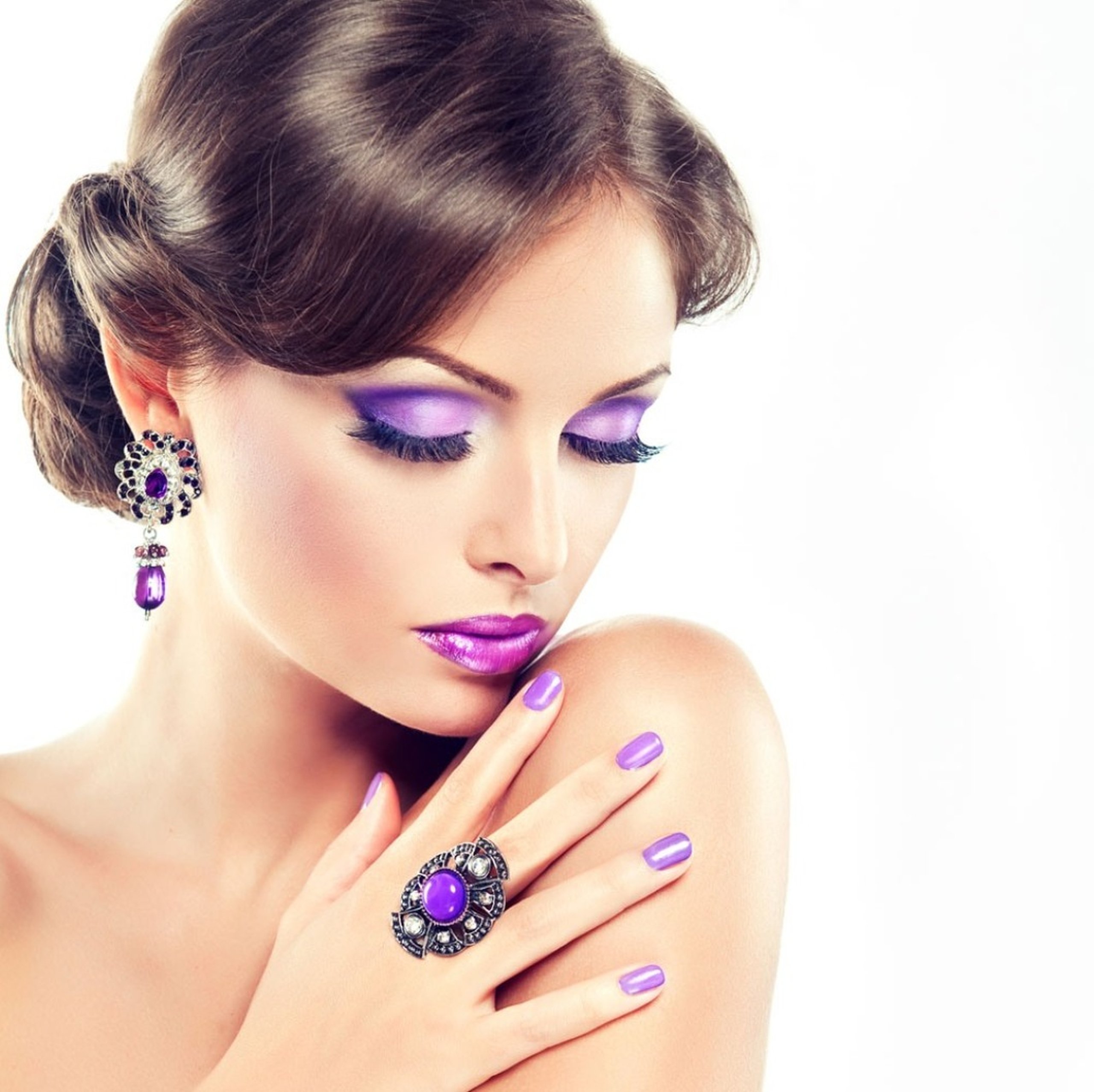 makeup, Model, Lilac, Lady Wallpaper HD / Desktop and Mobile Background