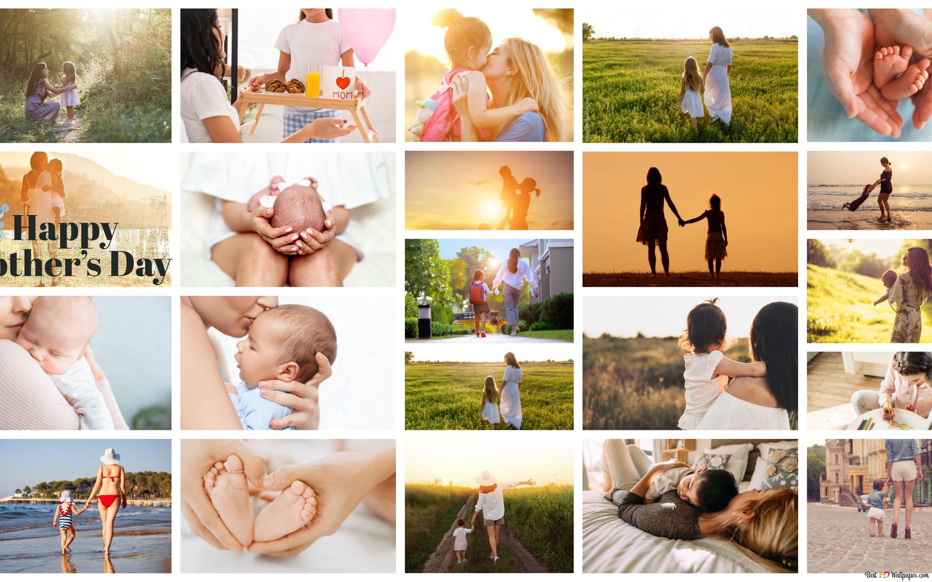 Mother's day special background for pc collage for moms 2K wallpaper download