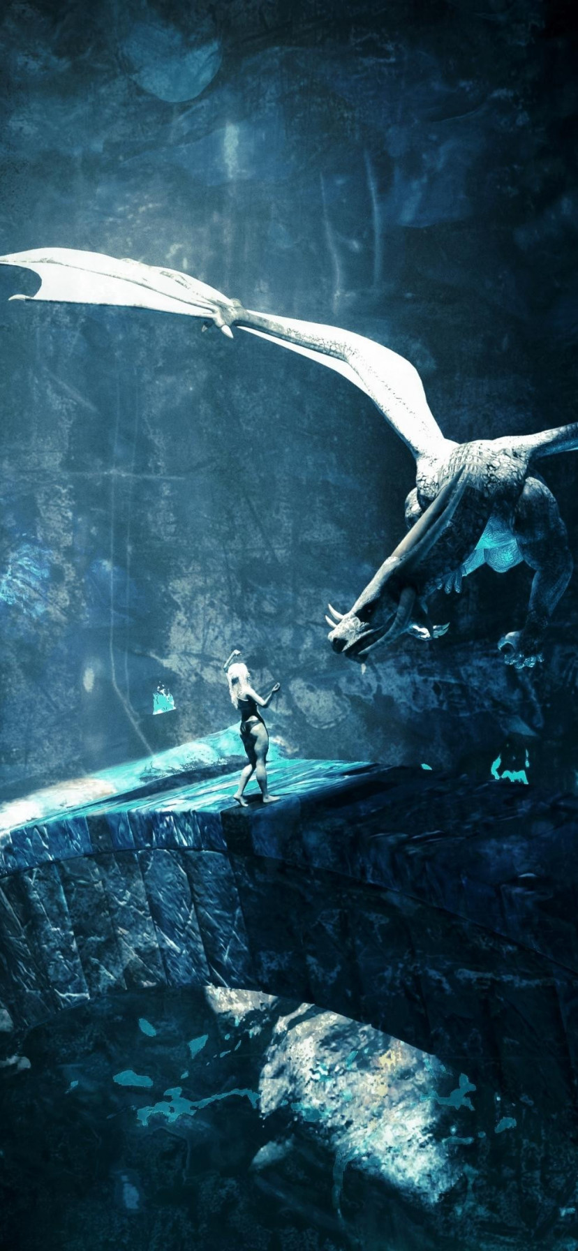 Winter Pit 3D Desktop HD Wallpaper