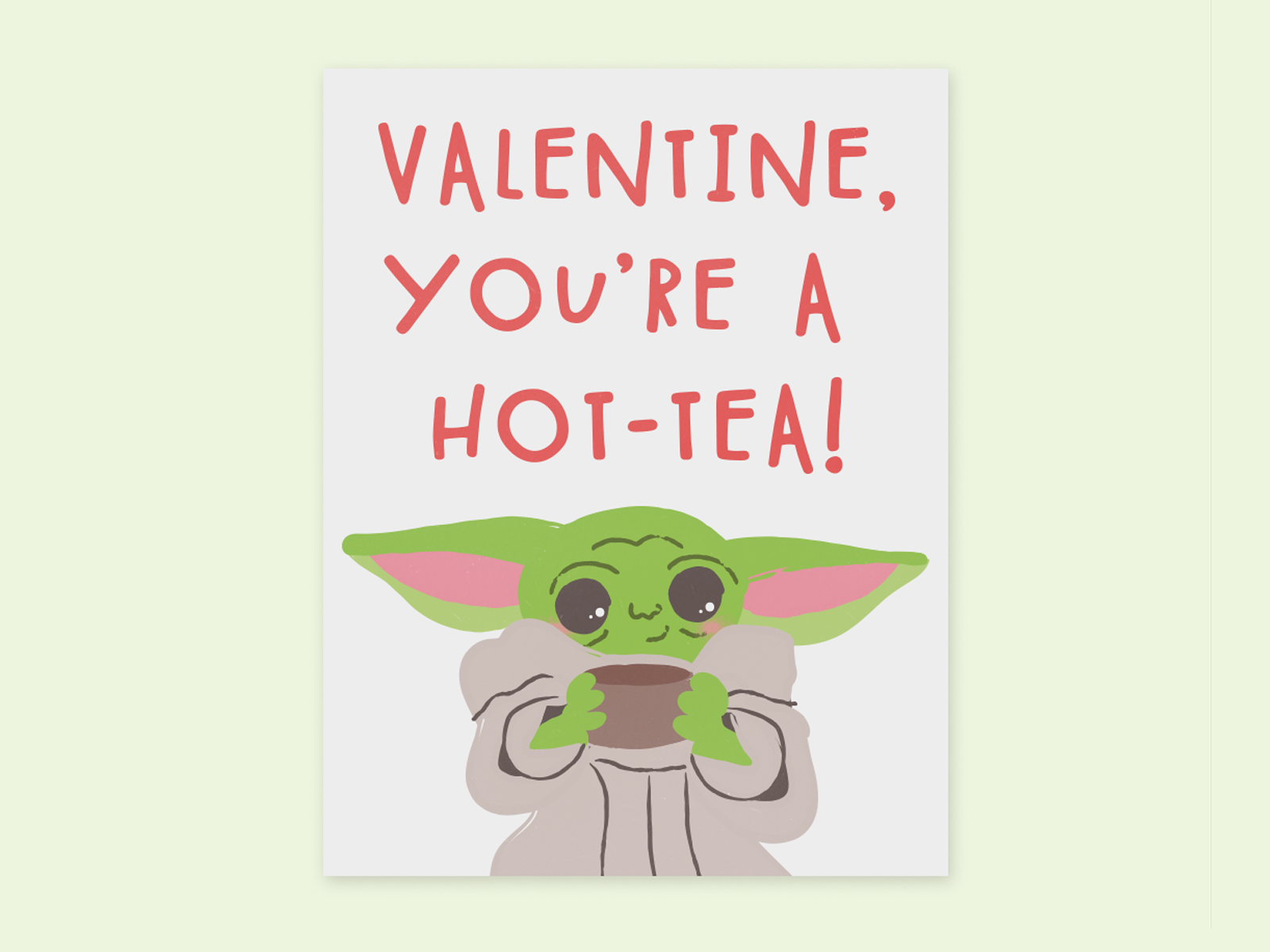 Valentine's Day Card Baby Yoda