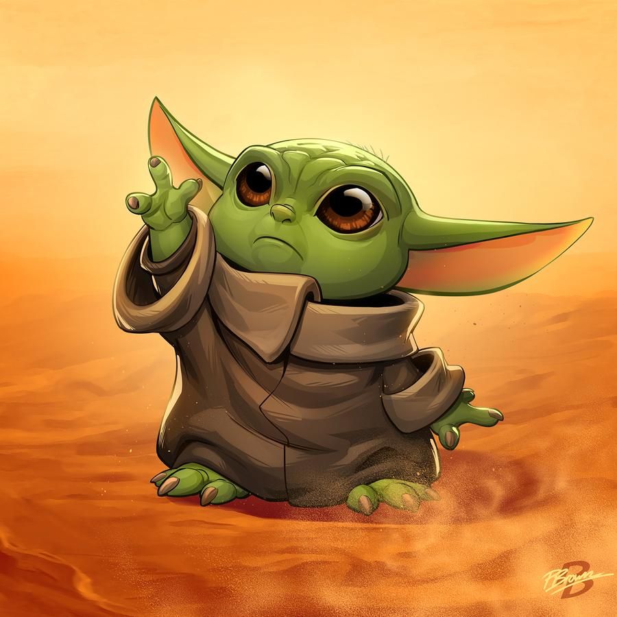 Baby Yoda. Yoda drawing, Yoda art, Star wars cartoon
