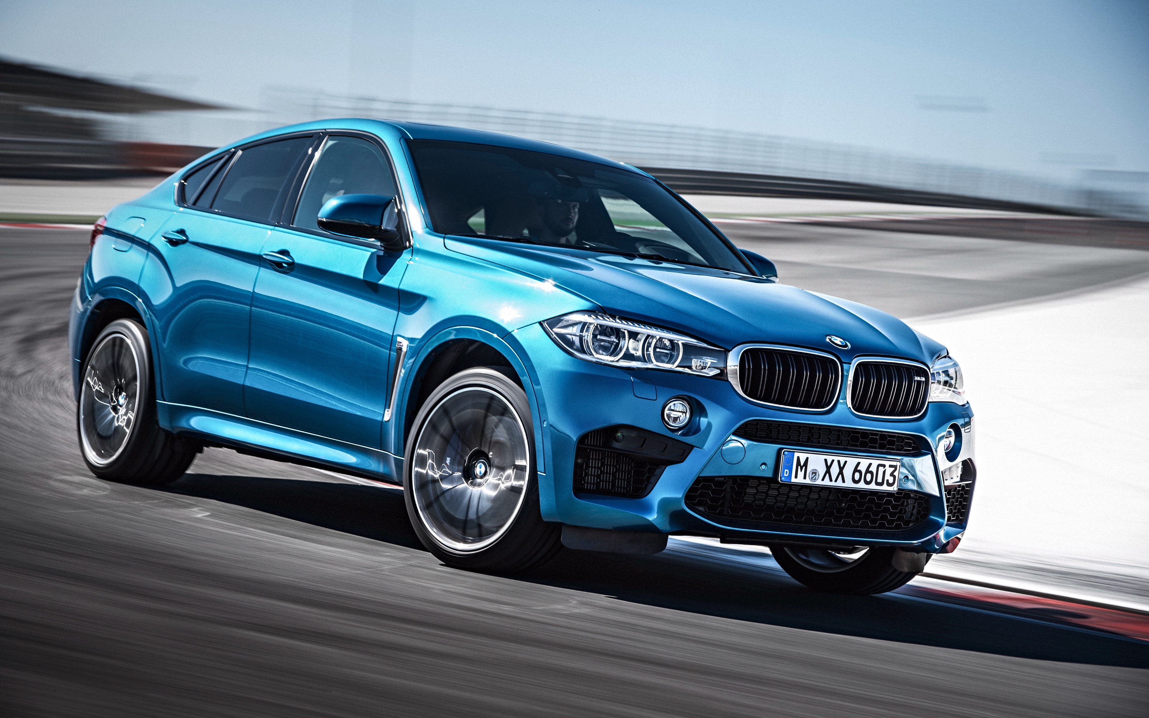 Wallpaper / car, bmw x6, blue cars, numbers, vehicle, BMW free download