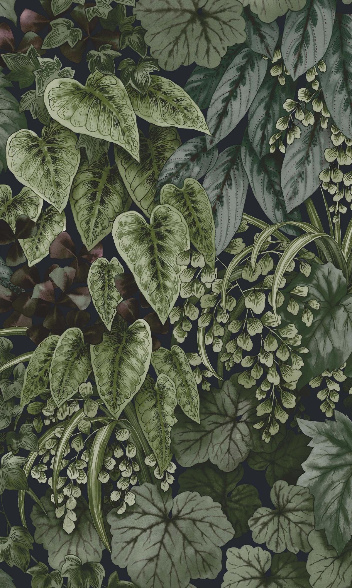 Navy Bold Living Walls Botanical Wallpaper