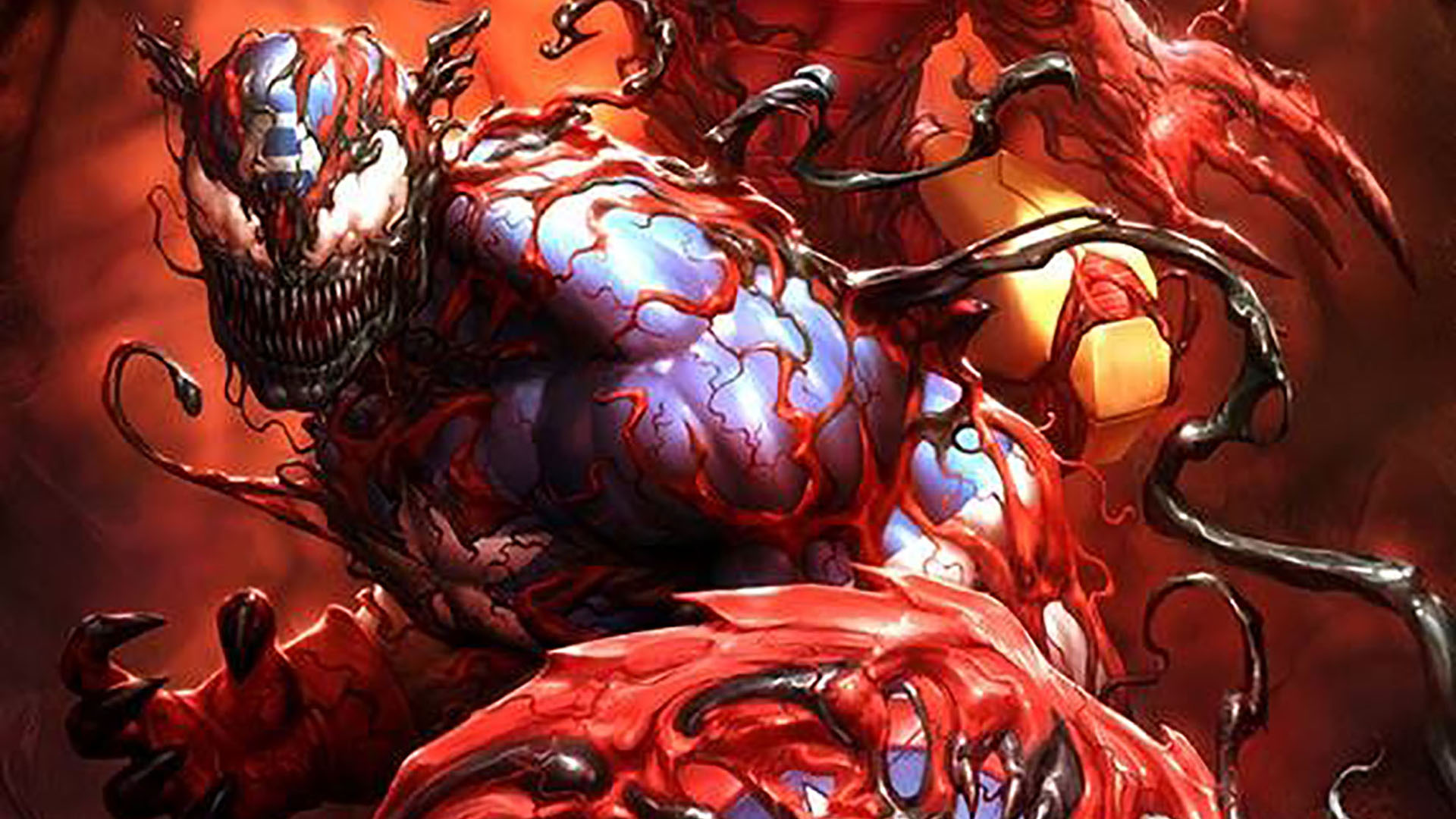 Captain America & Iron Man Get Carnage Ized In Latest Carnage Forever Variant Covers