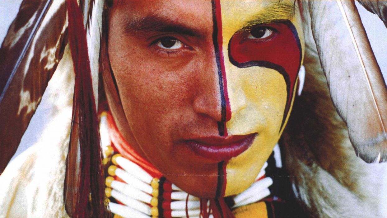 Native american usa indian people men art face wallpaperx1080