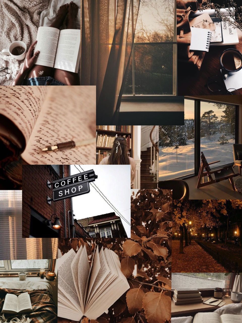 Free download Brown cozy aesthetic collage iPhone wallpaper lockscreen [960x1280] for your Desktop, Mobile & Tablet. Explore Collage Brown Wallpaper. Collage Background, Brown Wallpaper Background, Brown Wallpaper