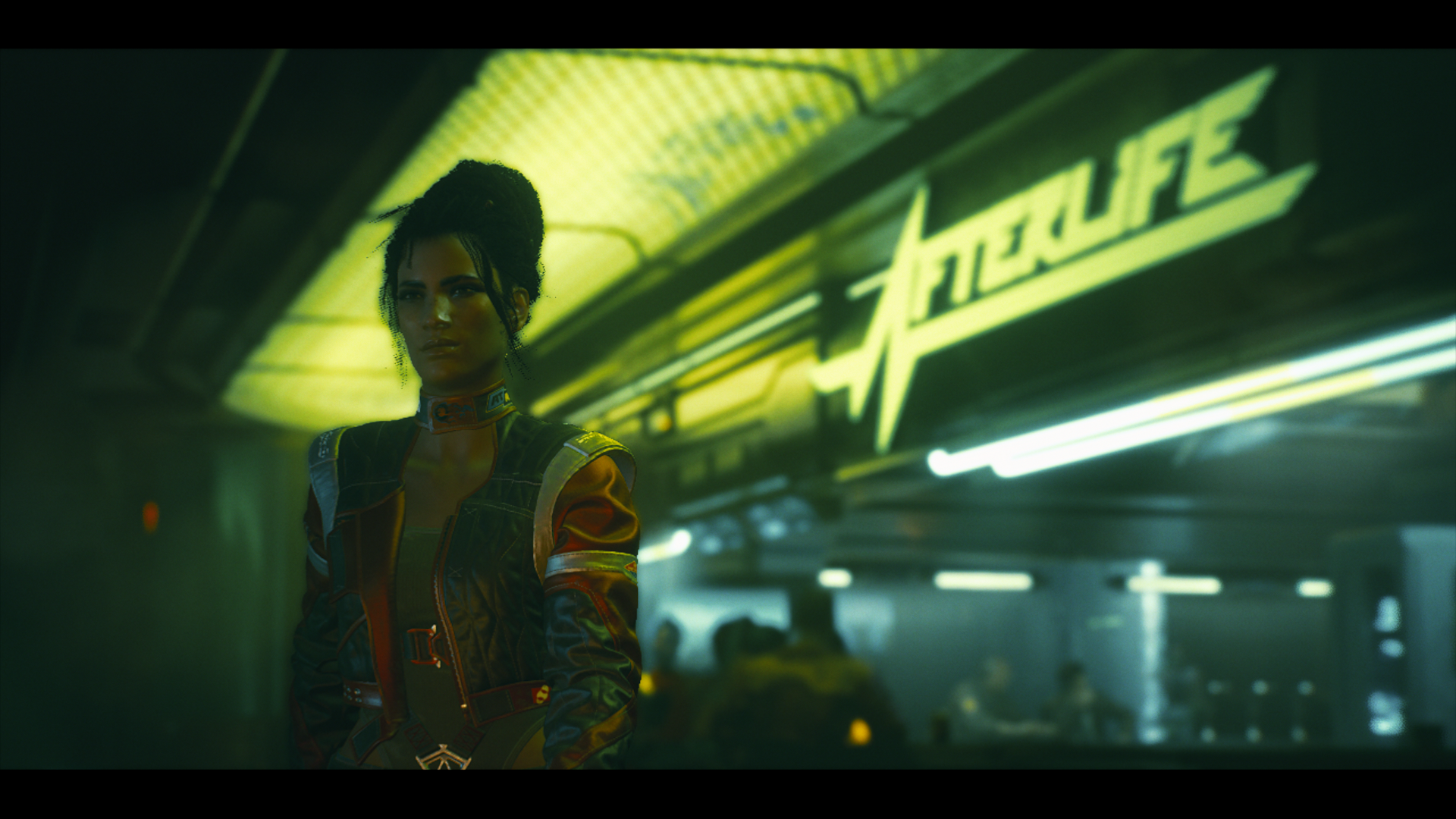 Cyberpunk 2077 Cyberpunk Panam Panam Palmer Afterlife Wallpaper:1920x1080