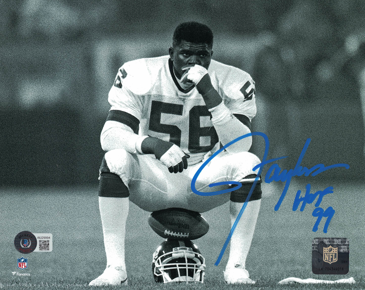 Lawrence Taylor Autographed Signed New York Giants 8×10 Photo HOF BAS
