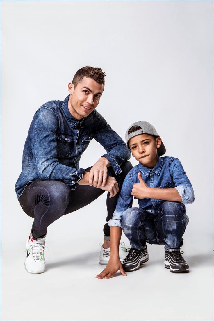 Cristiano Ronaldo. Jr. CR7 Denim. Spring 2018. Campaign. Ronaldo junior, Cristiano ronaldo junior, Christiano ronaldo son