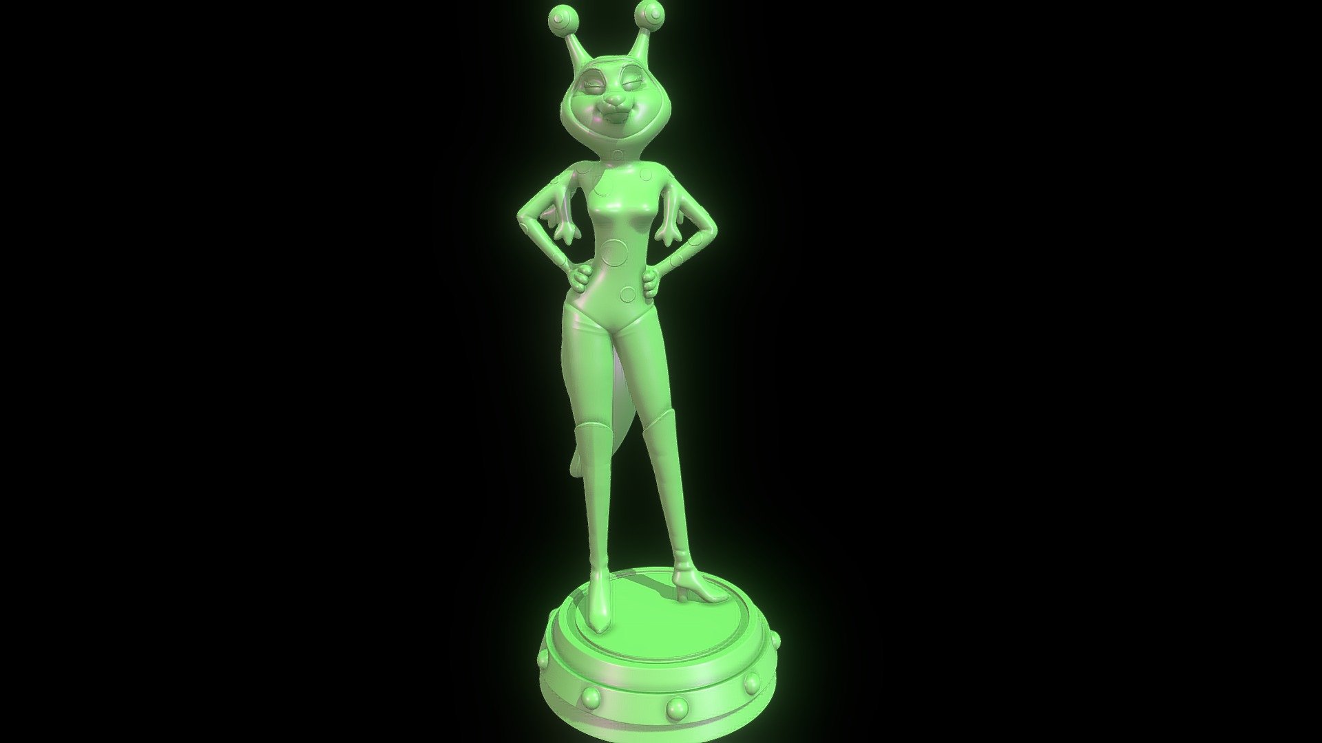 Porsha Crystal Alien Suit 2 Royalty Free 3D model by SillyToys [5d53b0f]