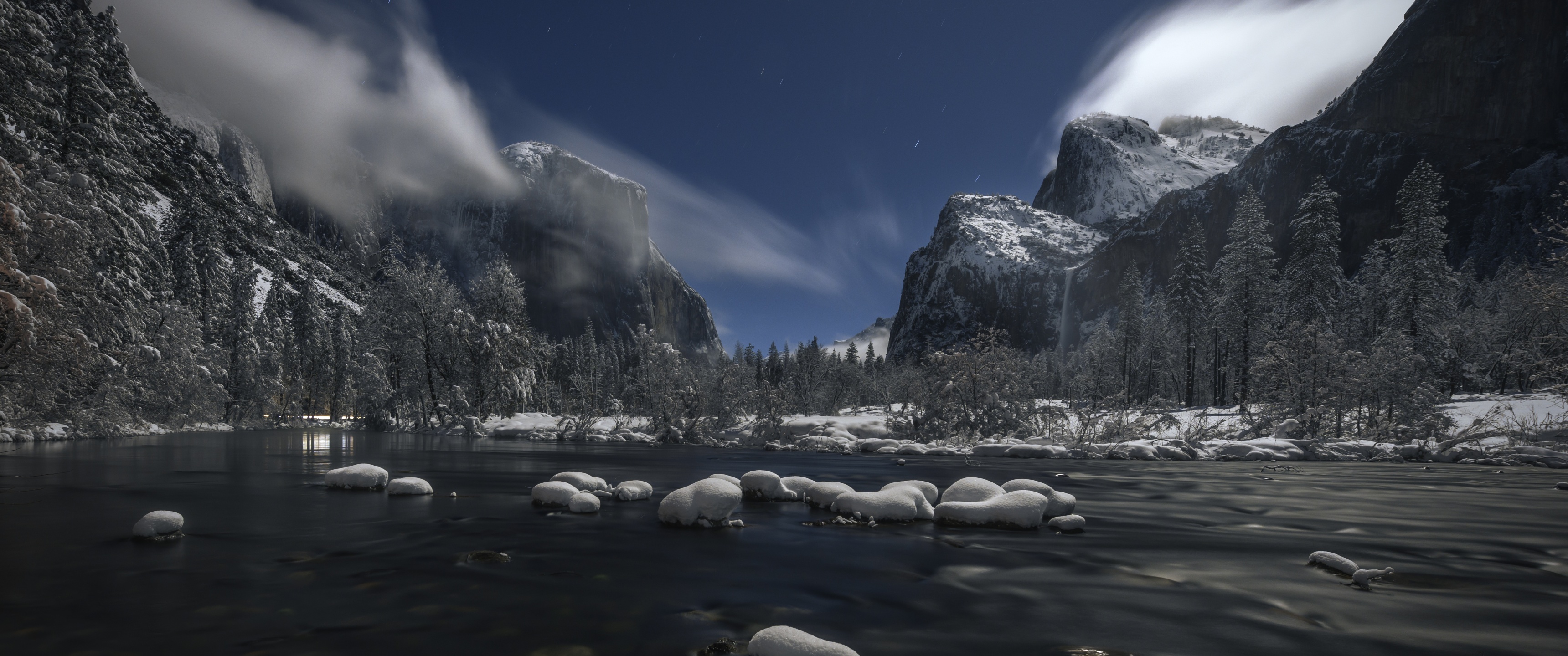 Yosemite National Park Wallpaper 4K, Landscape, Winter, Nature