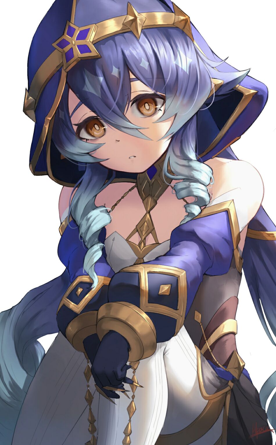 Layla Genshin Impact Blue Hair Wallpaper:950x1530