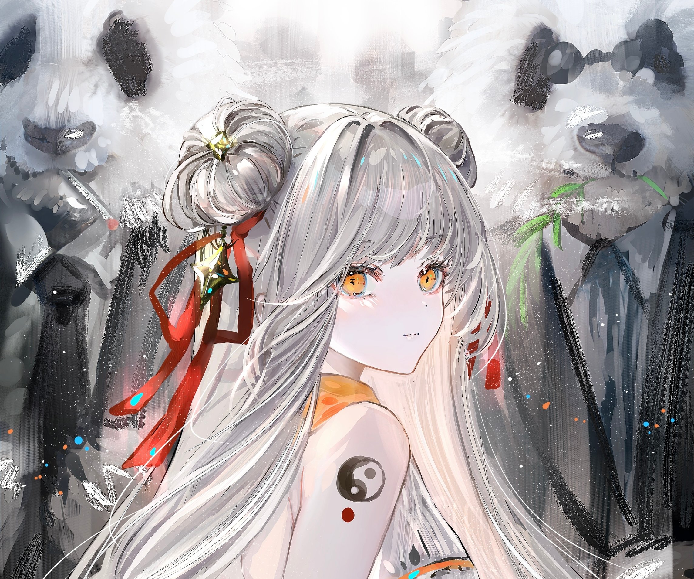 Cute anime girls grey hair HD wallpapers  Pxfuel