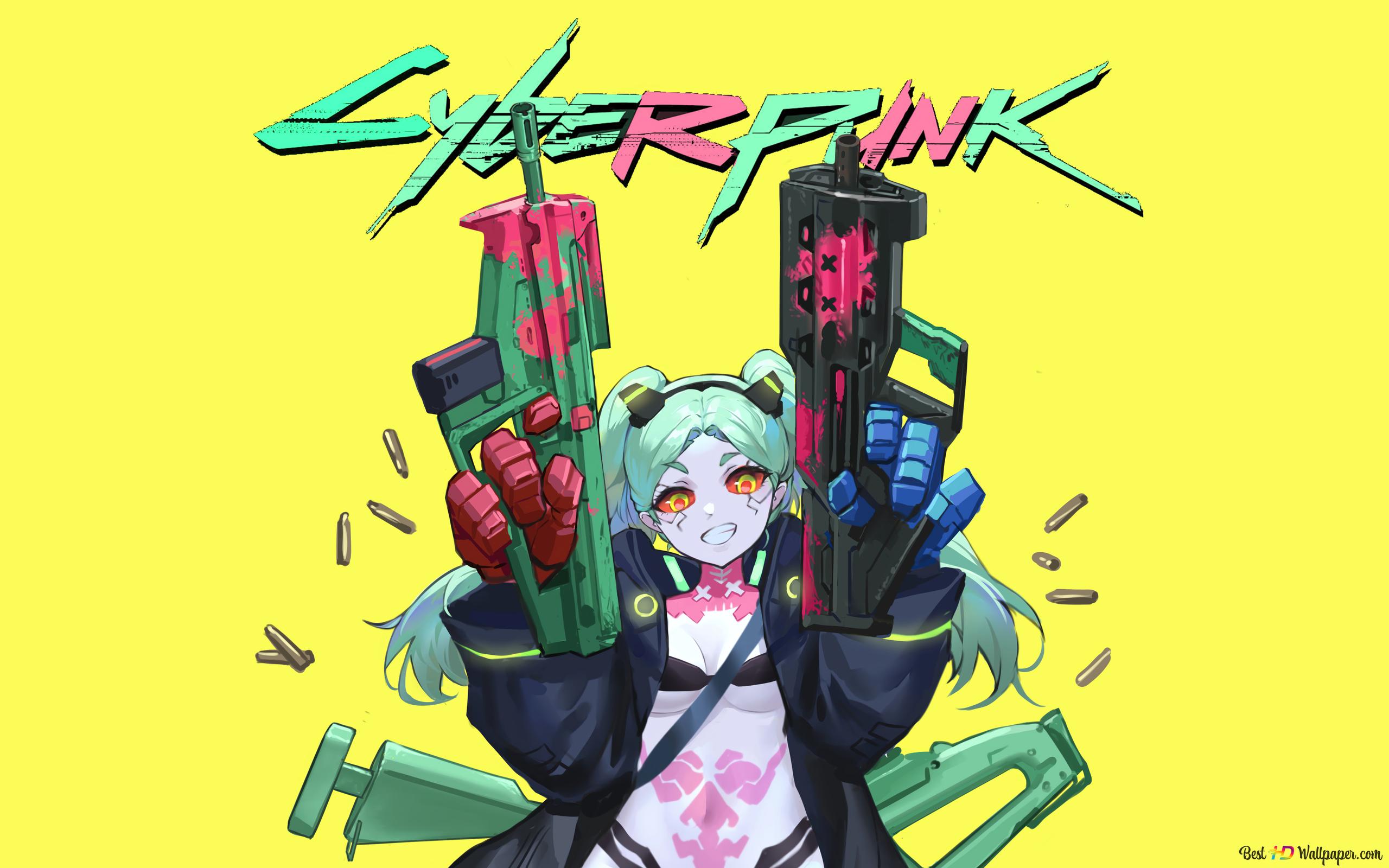 Rebecca guns from Cyberpunk: Edgerunners netflix anime 8K wallpaper download