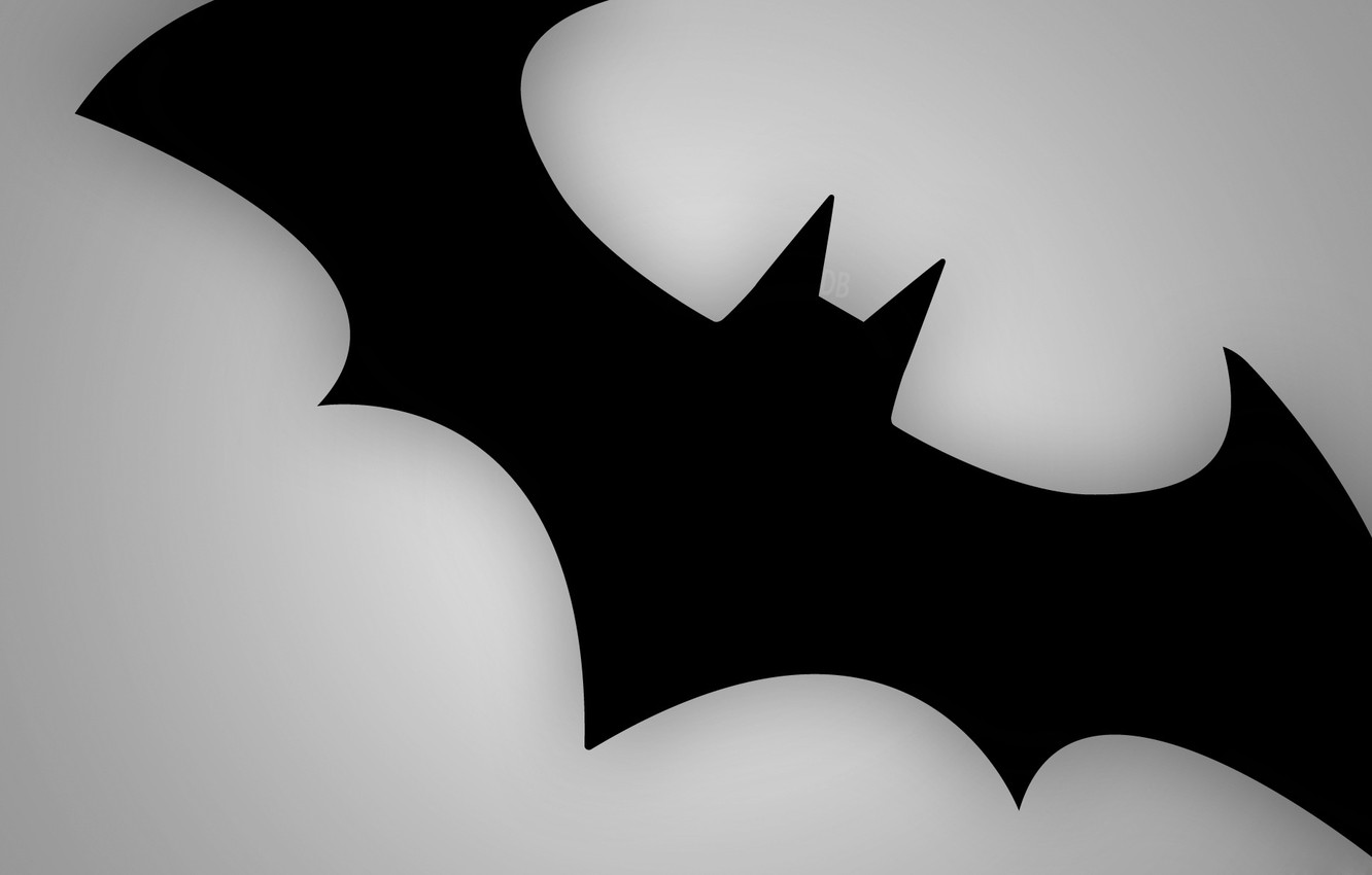 Wallpaper grey, sign, black, Batman, mouse, emblem, batmen image for desktop, section минимализм