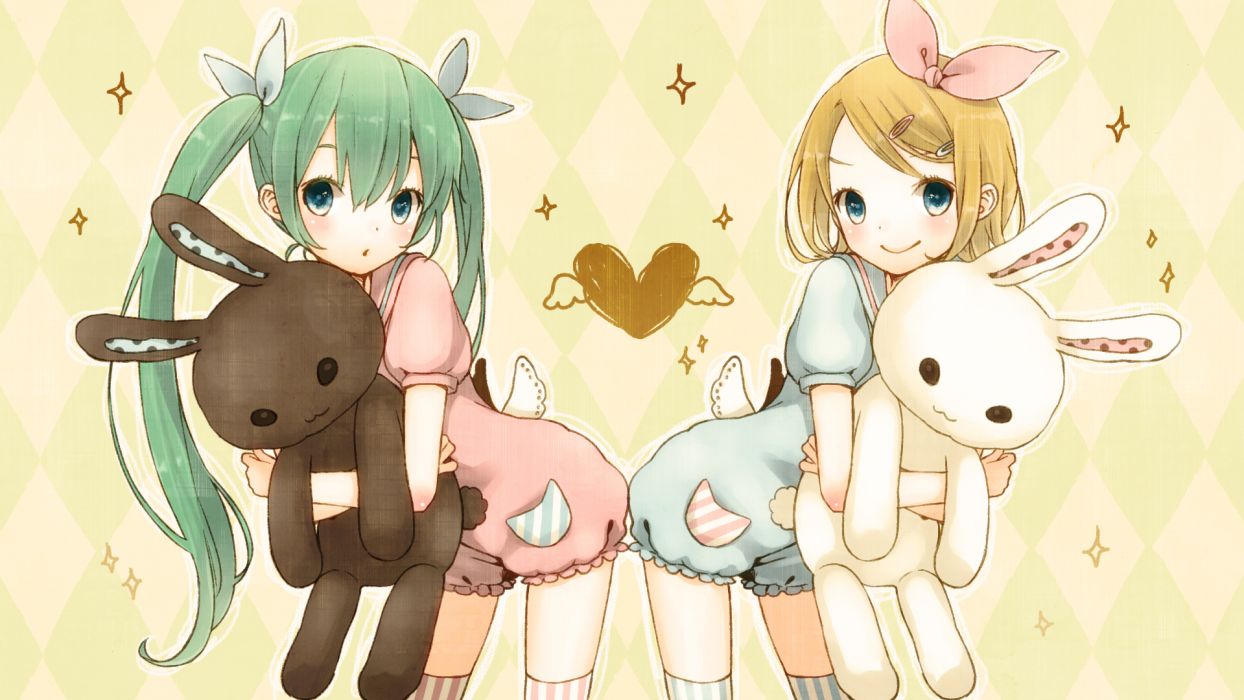 Bunny hatsune miku kagamine rin loli vocaloid wallpaperx1080