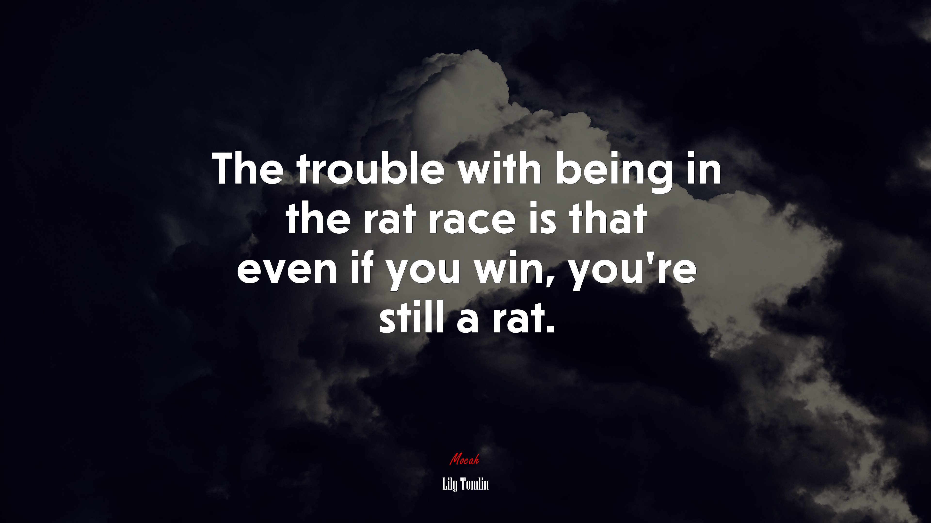 Only a rat can win a rat race. Michael Franti quote Gallery HD Wallpaper