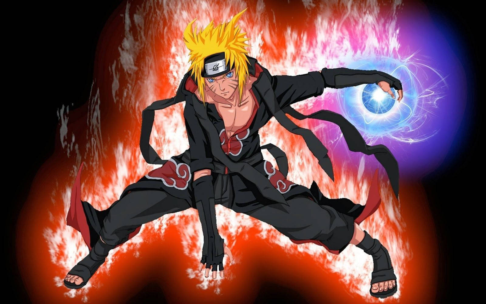 Download Sad Naruto Red And Blue Aura Wallpaper